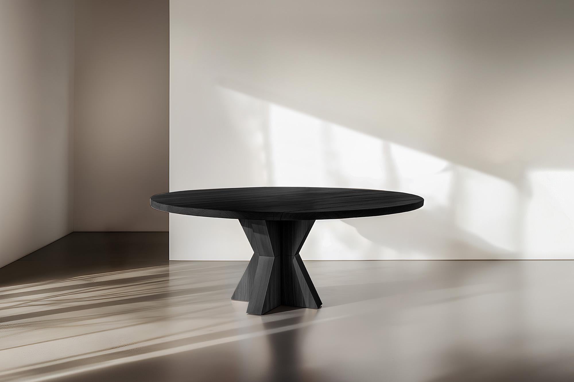 Fait main Dining Delight, tables de salle à manger Socle en bois massif par NONO No30 en vente