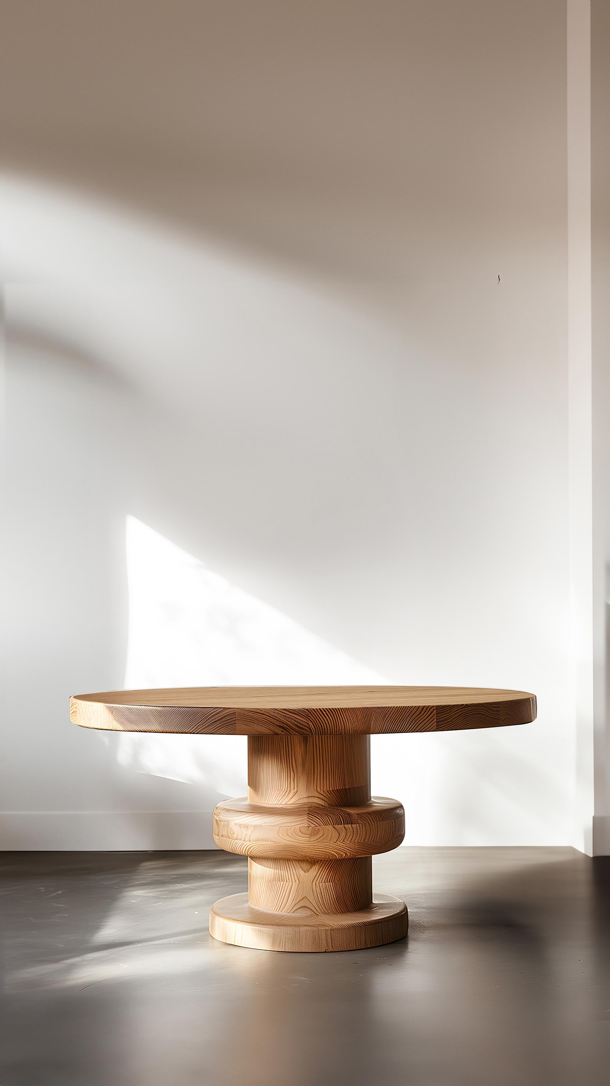 Hand-Crafted Dining Elegance No06, Socle Dining Room Tables, Crafted by NONO For Sale