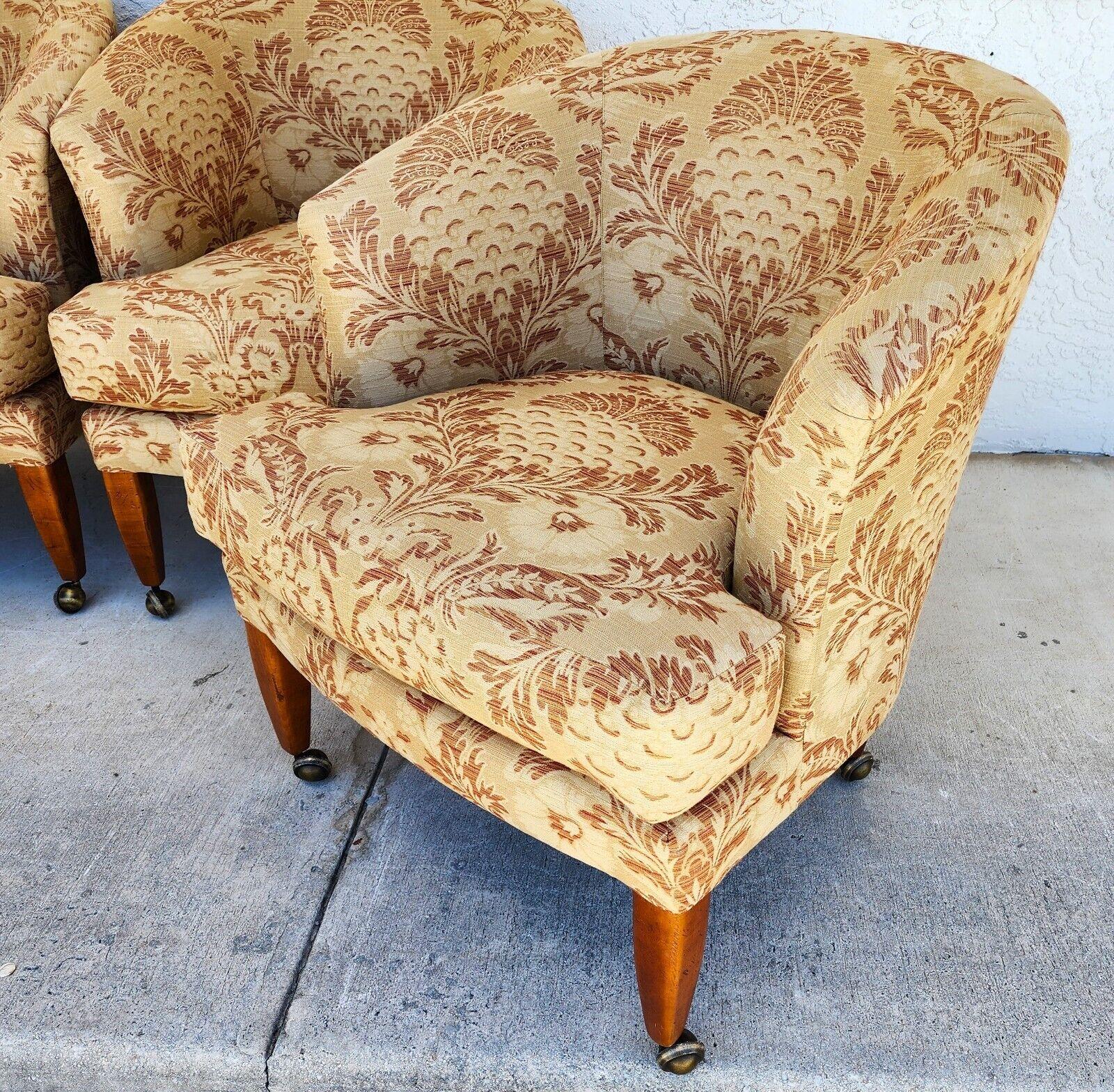 For FULL item description click on CONTINUE READING at the bottom of this page.
Offering One Of Our Recent Palm Beach Estate Fine Furniture Acquisitions Of A 
Set of 4 Very Comfortable Pearson Rolling Dining Game Club Tub Chairs

You can tell by