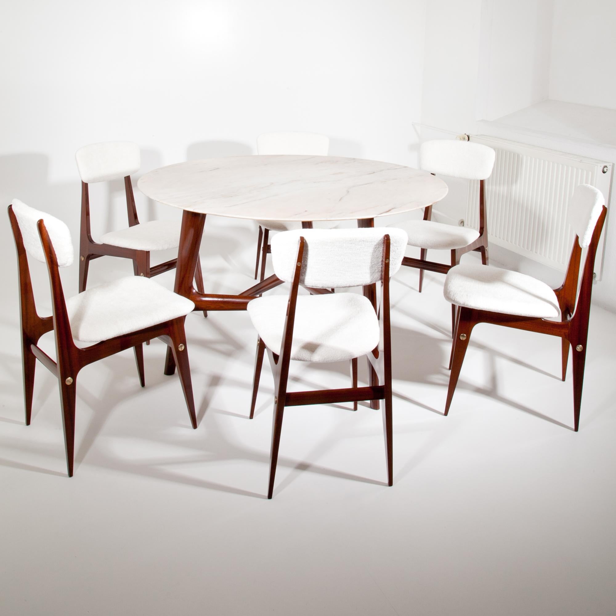 Onyx Dining Group, Attributed to Ico Parisi, Italy, Mid-20th Century