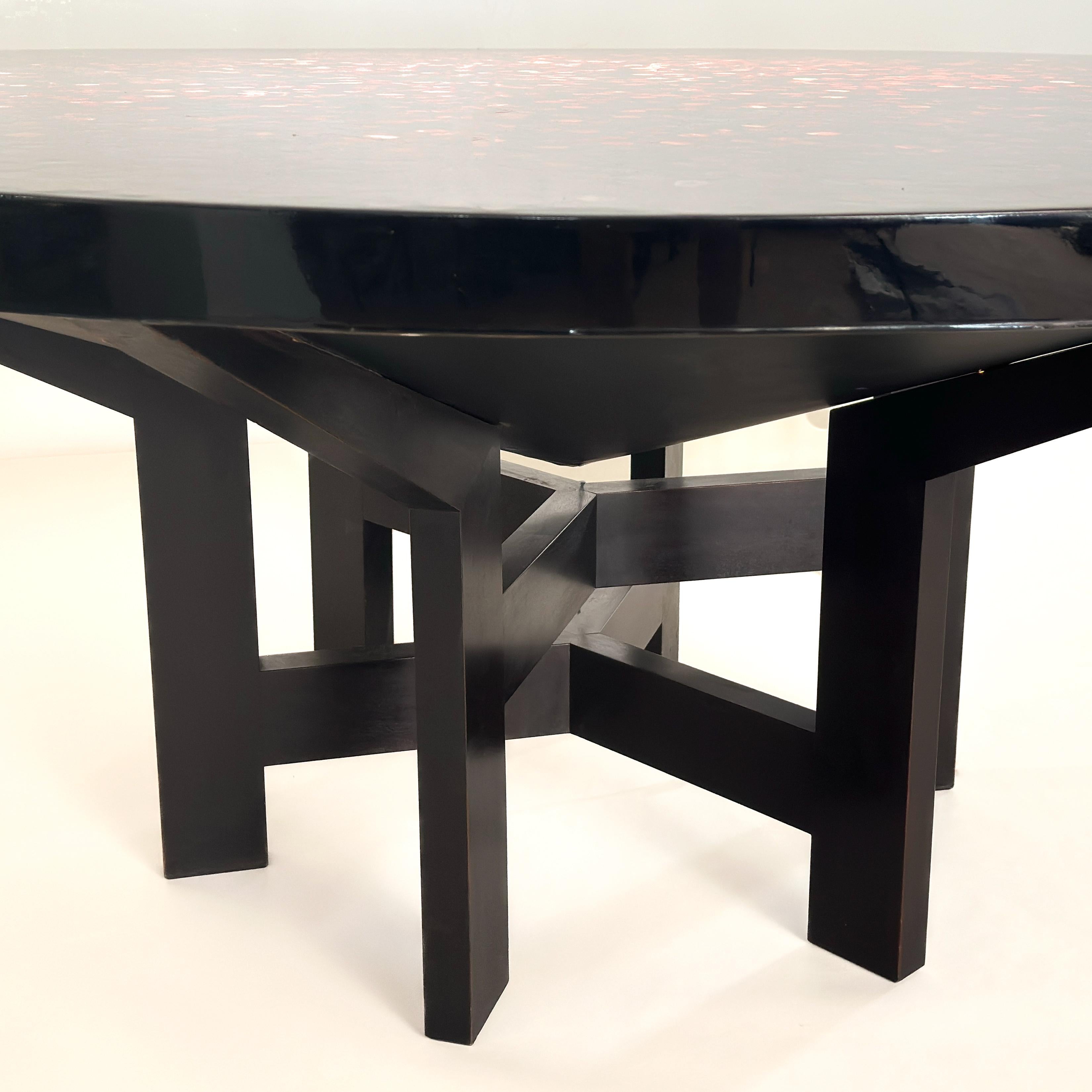 Carnelian Dining or center table by Ado Chale For Sale