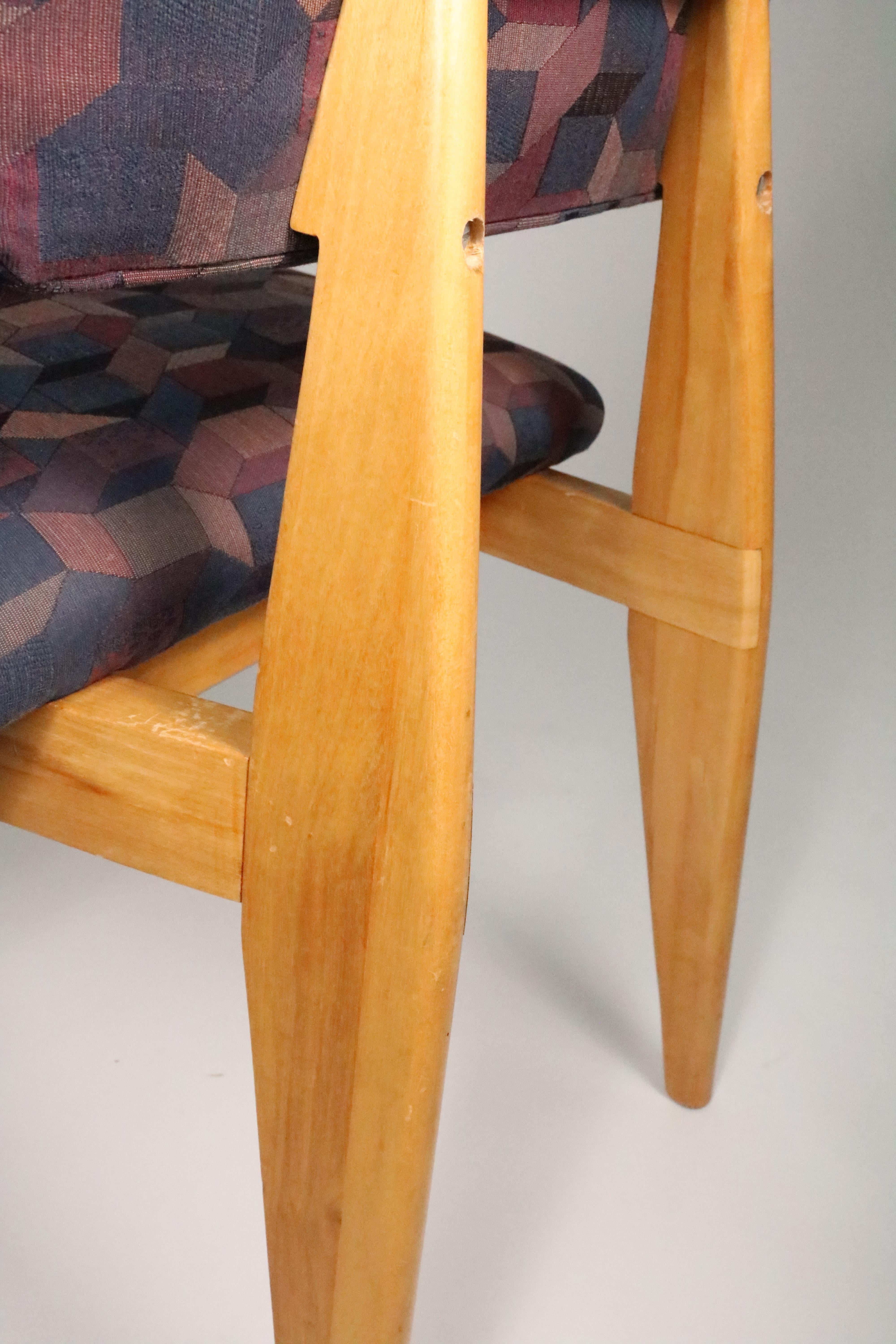 Upholstery Dining or Desk Chair by Ernest Farmer for George Nelson and Associates For Sale