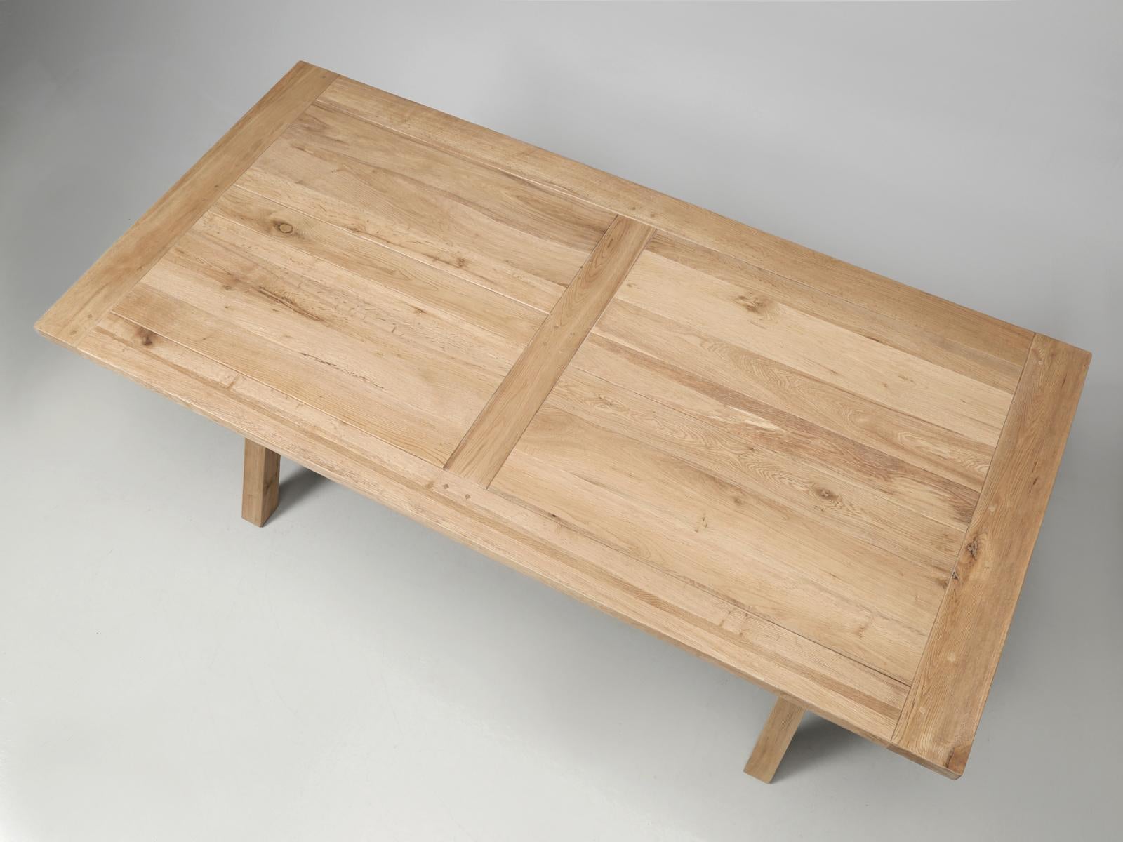 Country Dining Table or Kitchen Table Made of California White Oak Imported From England For Sale