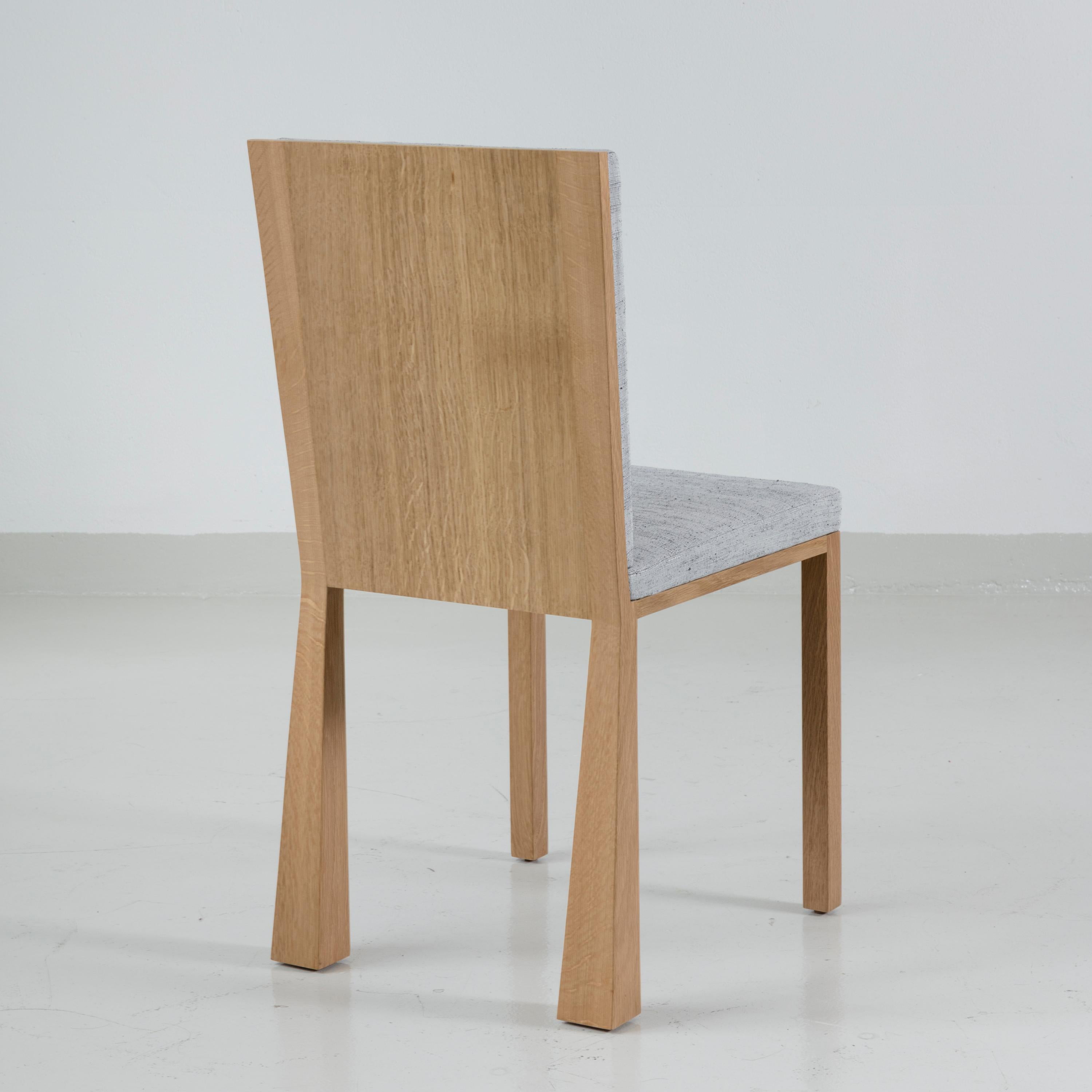 Dining or Side chair in Oak by Tinatin Kilaberidze In New Condition For Sale In New York, NY