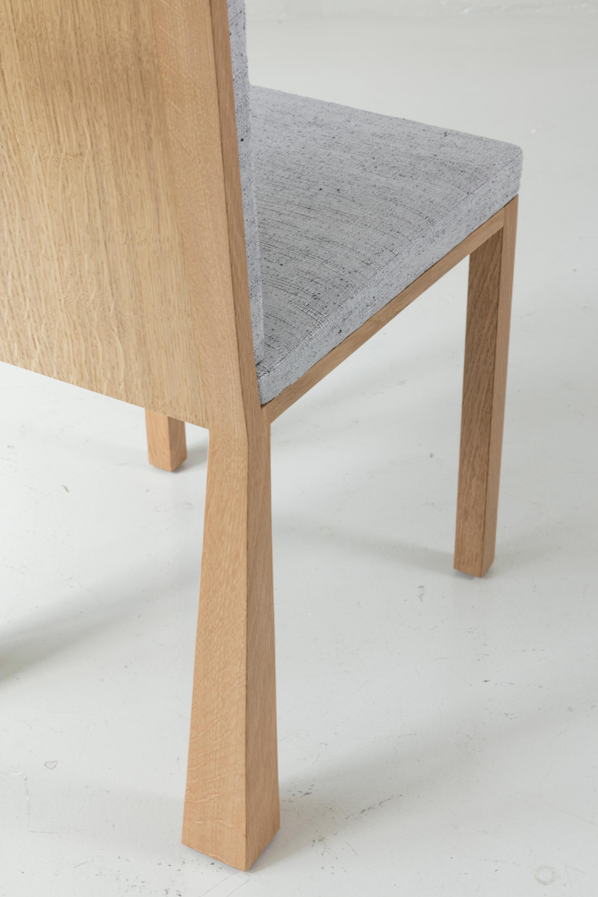Contemporary Dining or Side chair in Oak by Tinatin Kilaberidze For Sale