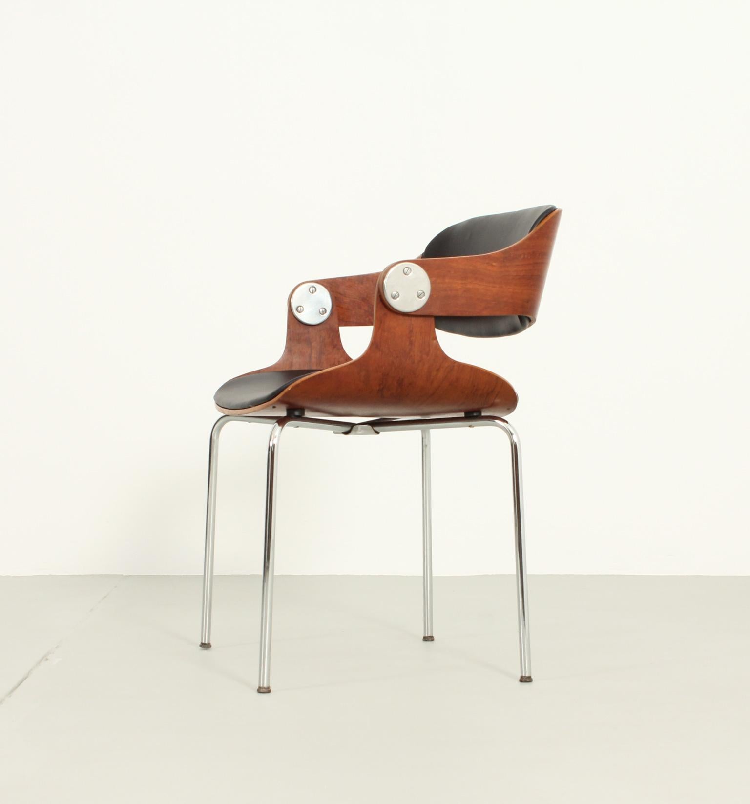 Mid-20th Century Dining or Working Chair by Eugen Schmidt, Germany, 1965