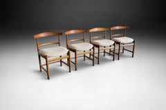 Dining Room Chairs by Borge Mogensen for Soborg Mobler, Denmark 1960s