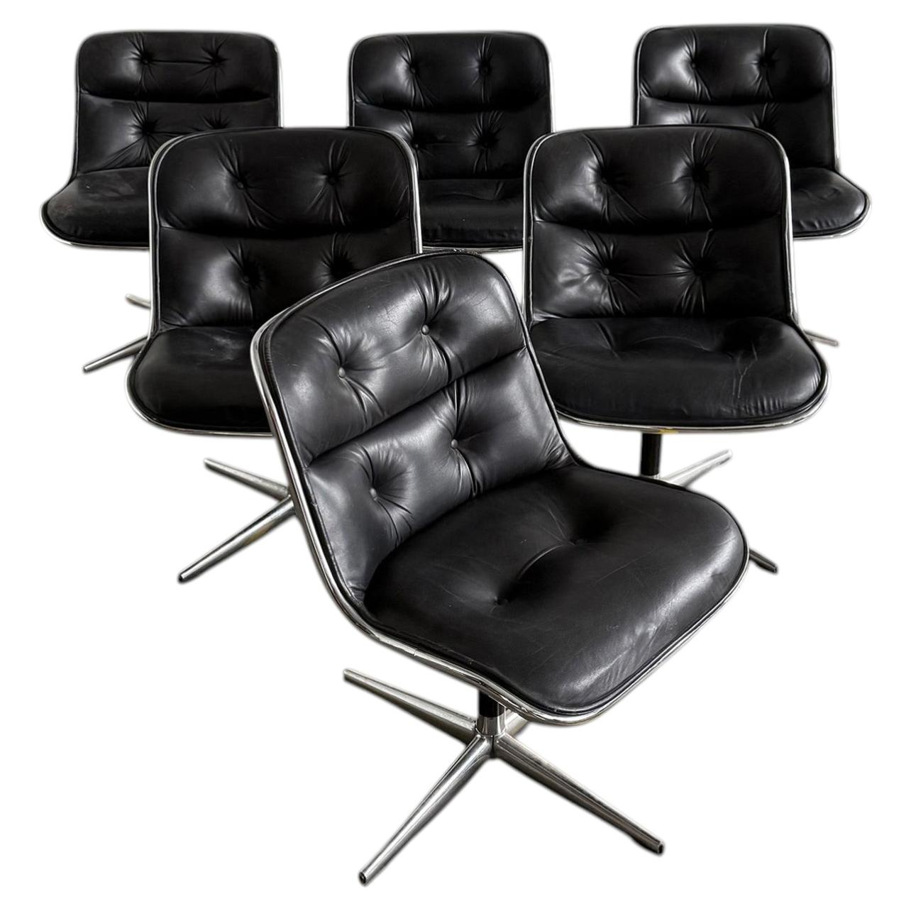 Dining Room Chairs by Charles Pollock for Knoll International 1960s