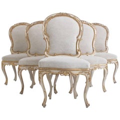 Dining Room Chairs, Italy, Second Half of the 18th Century Dining Room Chairs, Italy, Second Half of the 18th Century