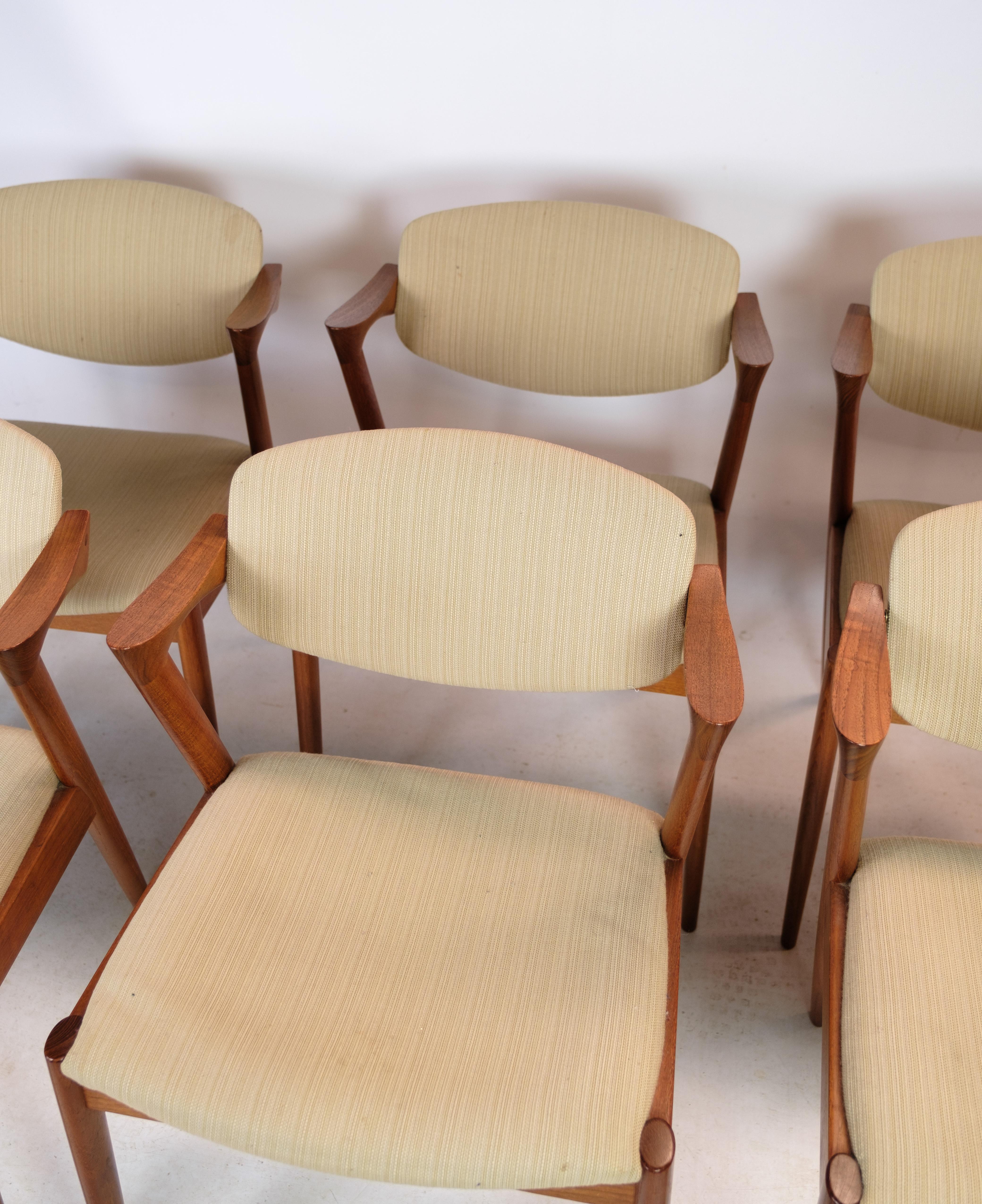 Dining Room Chairs, Model 42, Kai Kristiansen, Schou Andersen, 1960 For Sale 5