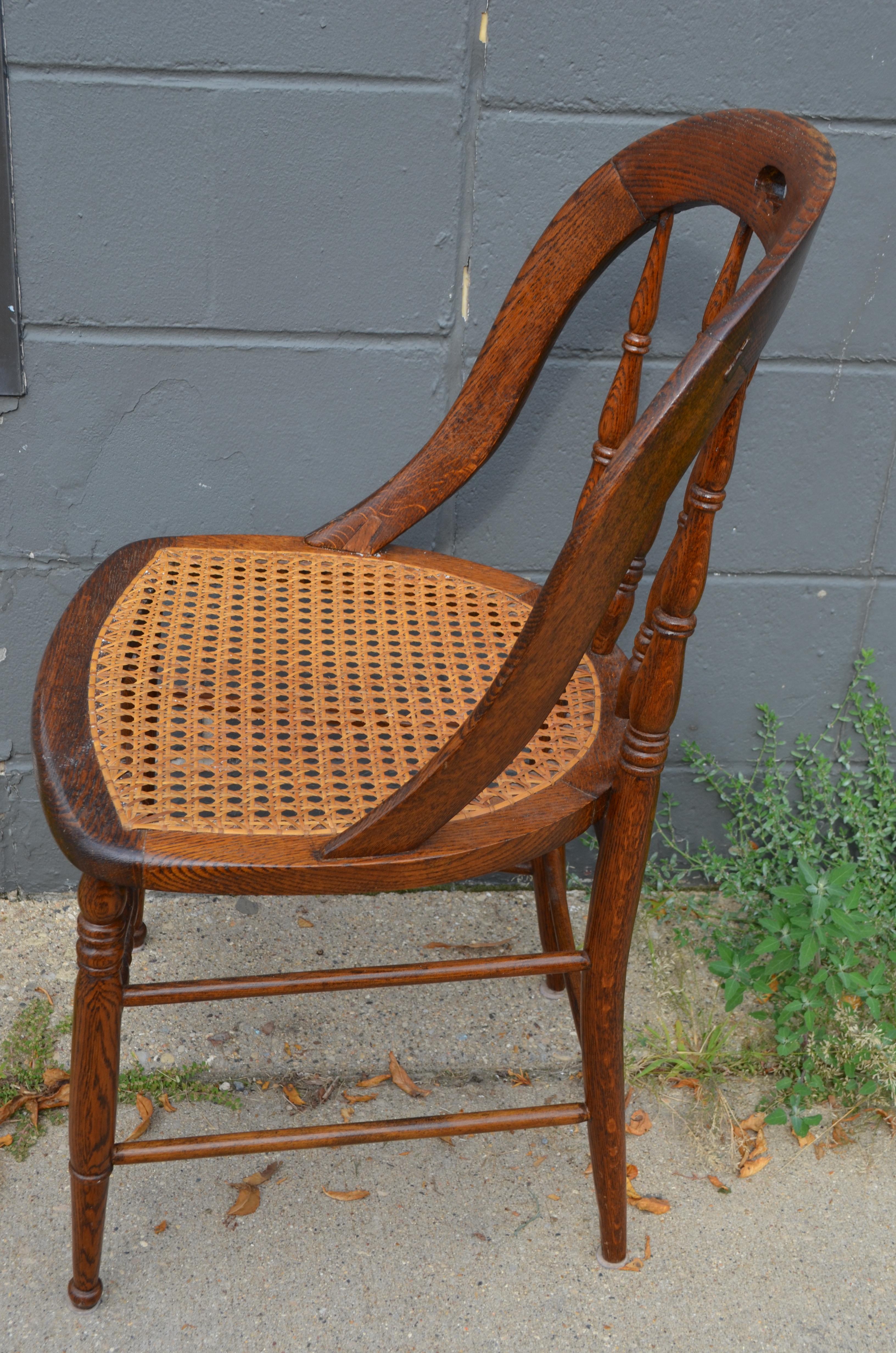Dining Room Chairs with Caned Seats, Victorian Windsor Bow Back Style, Set of 8 8