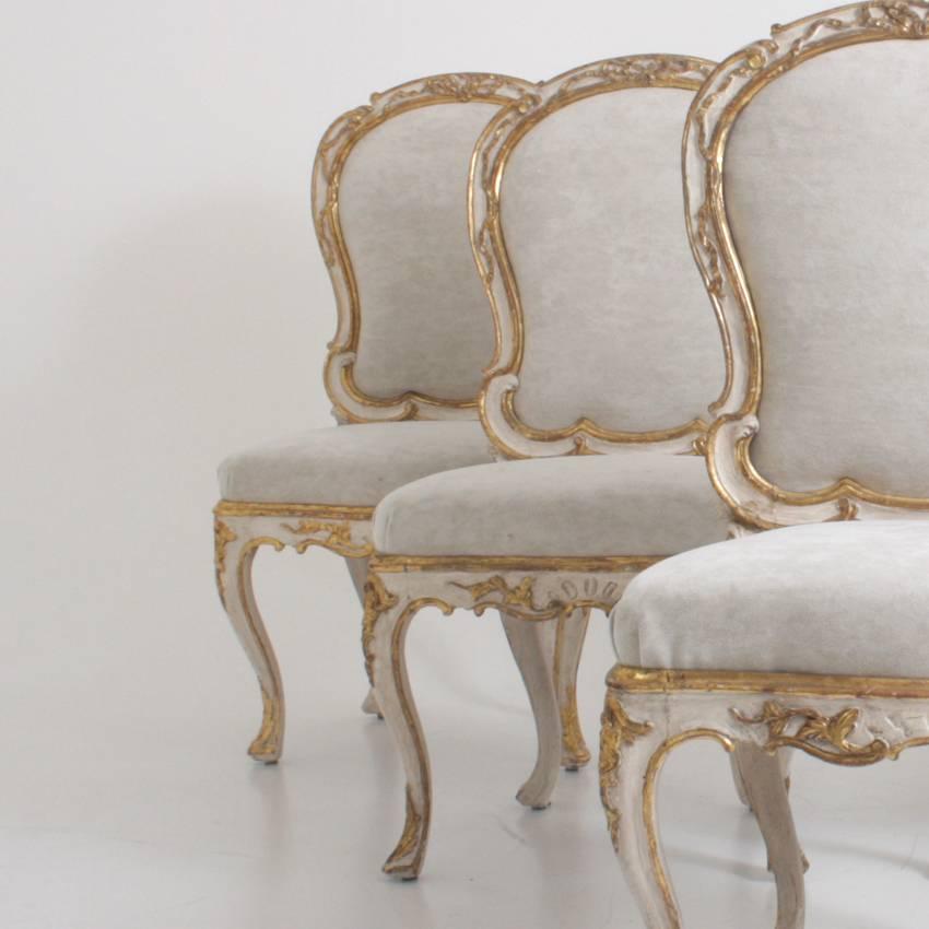 Baroque Dining Room Chairs, Italy, Second Half of the 18th Century