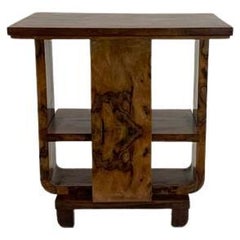 Dining Room Etagere Table in Walnut Burl, 1930s