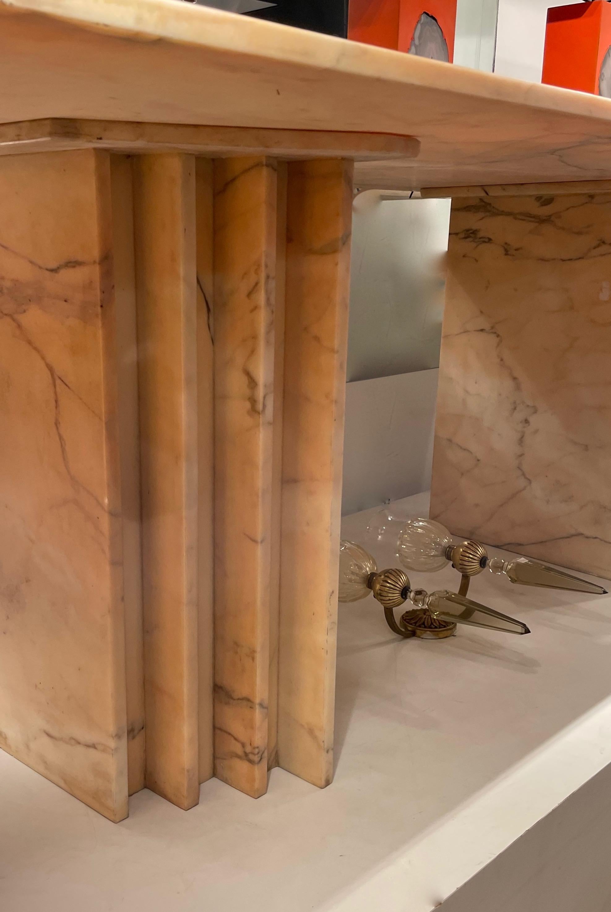 Late 20th Century Dining Room Marble Table Attributed to Carlo Scarpa, Italy 1970. For Sale