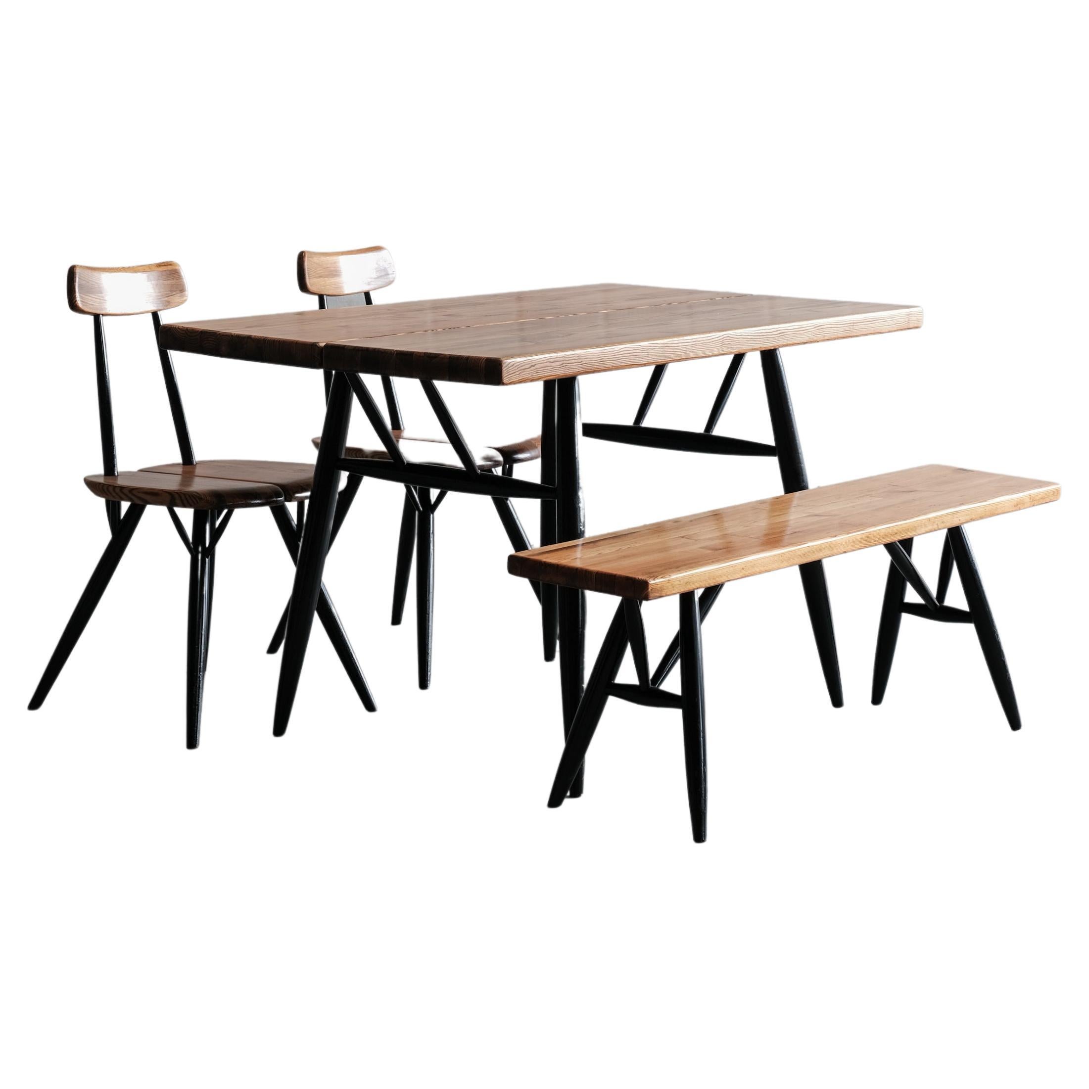 Dining Room Set by Ilmari Tapiovaara for Laukaan Puu, 1950s, wood