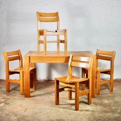 Dining Room Set by Maison Regain, Charlotte Perriand's Selection for Les Arcs