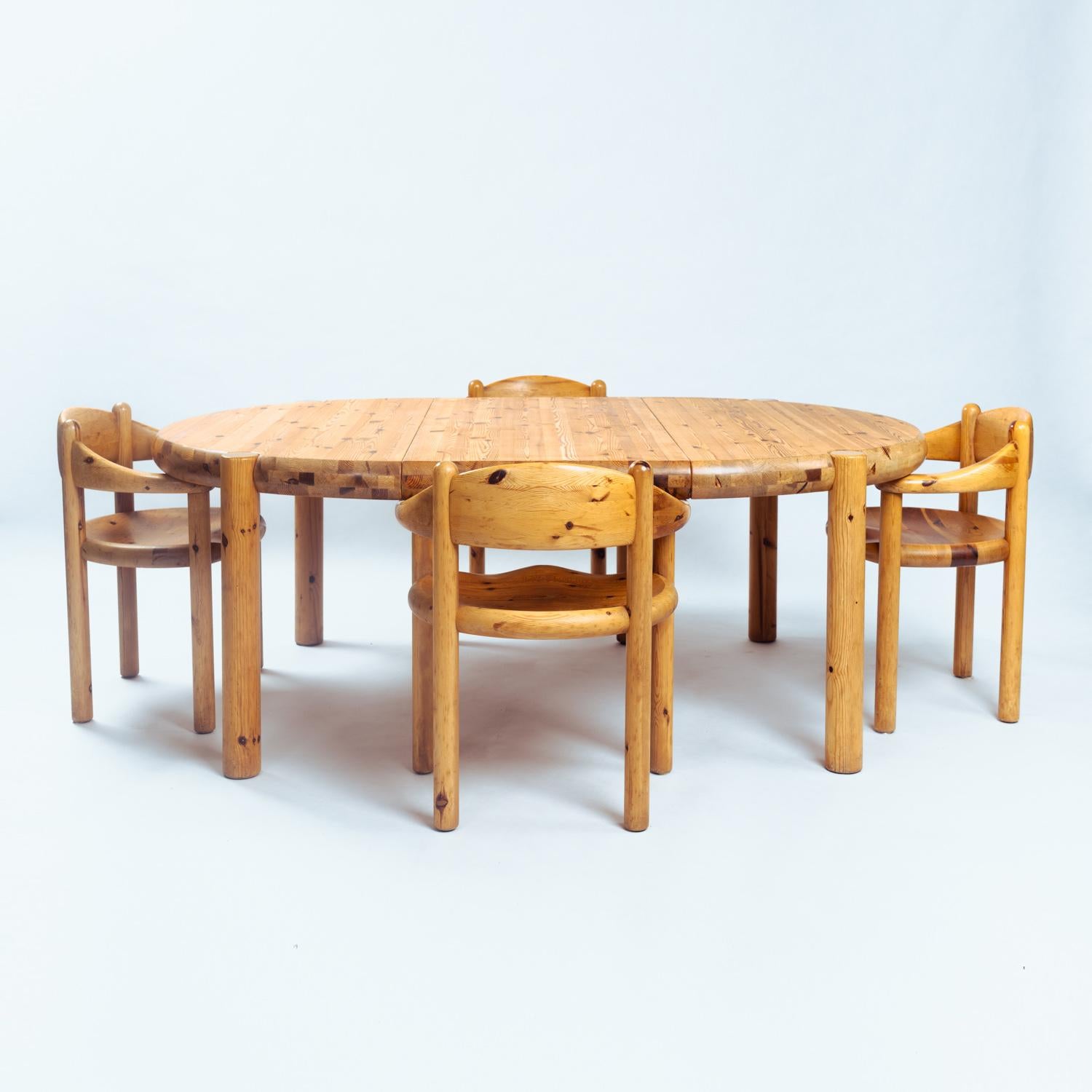 Rainer Daumiller is a furniture designer who was born in Germany and migrated to Denmark in 1959. The sculptural wooden furniture represents Daumiller's love for natural materials and his connection to nature. The artist's work is strongly
