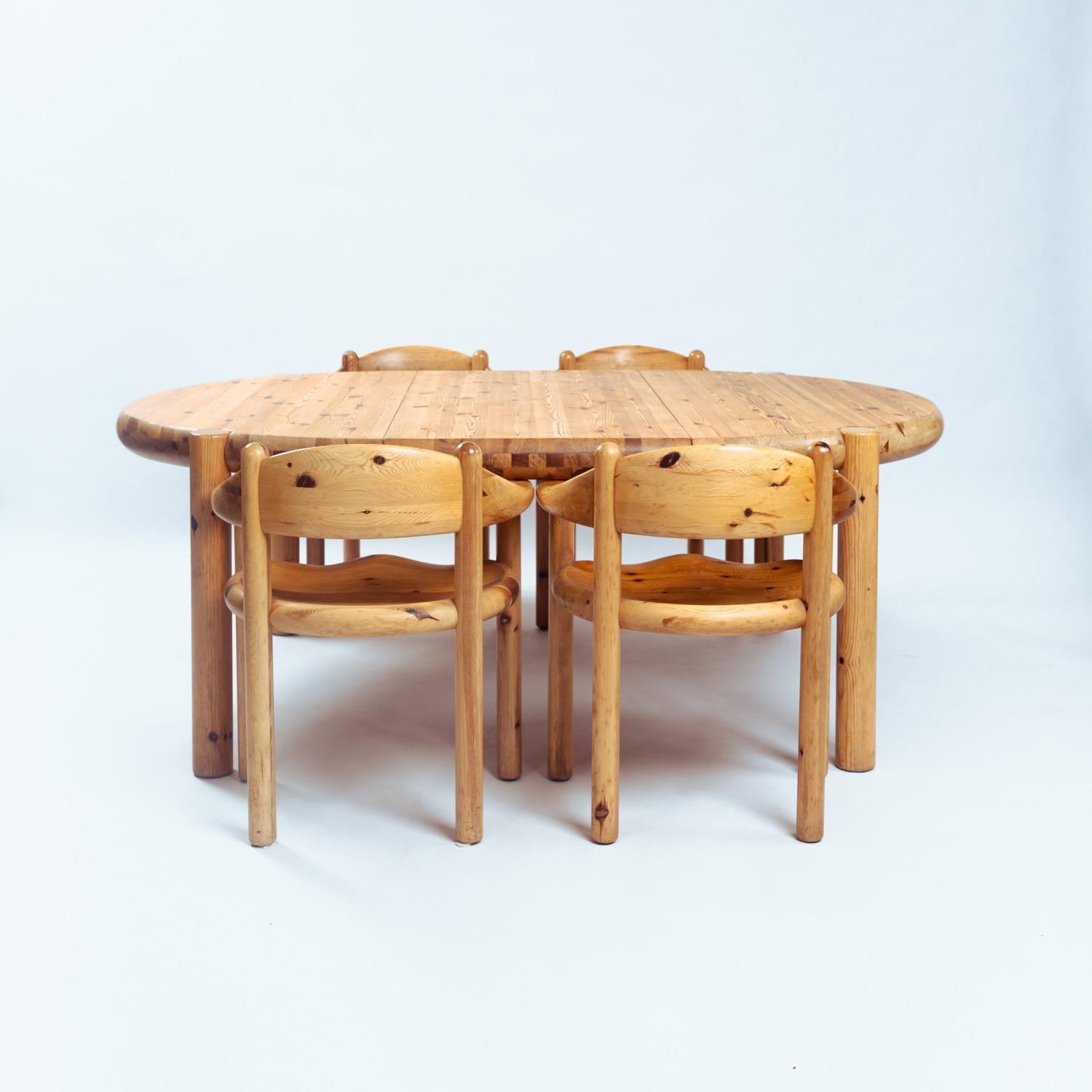 Brutalist Dining Room Set by Rainer Daumiller for Hirtshals Sawmill, 1970s, Set of 5