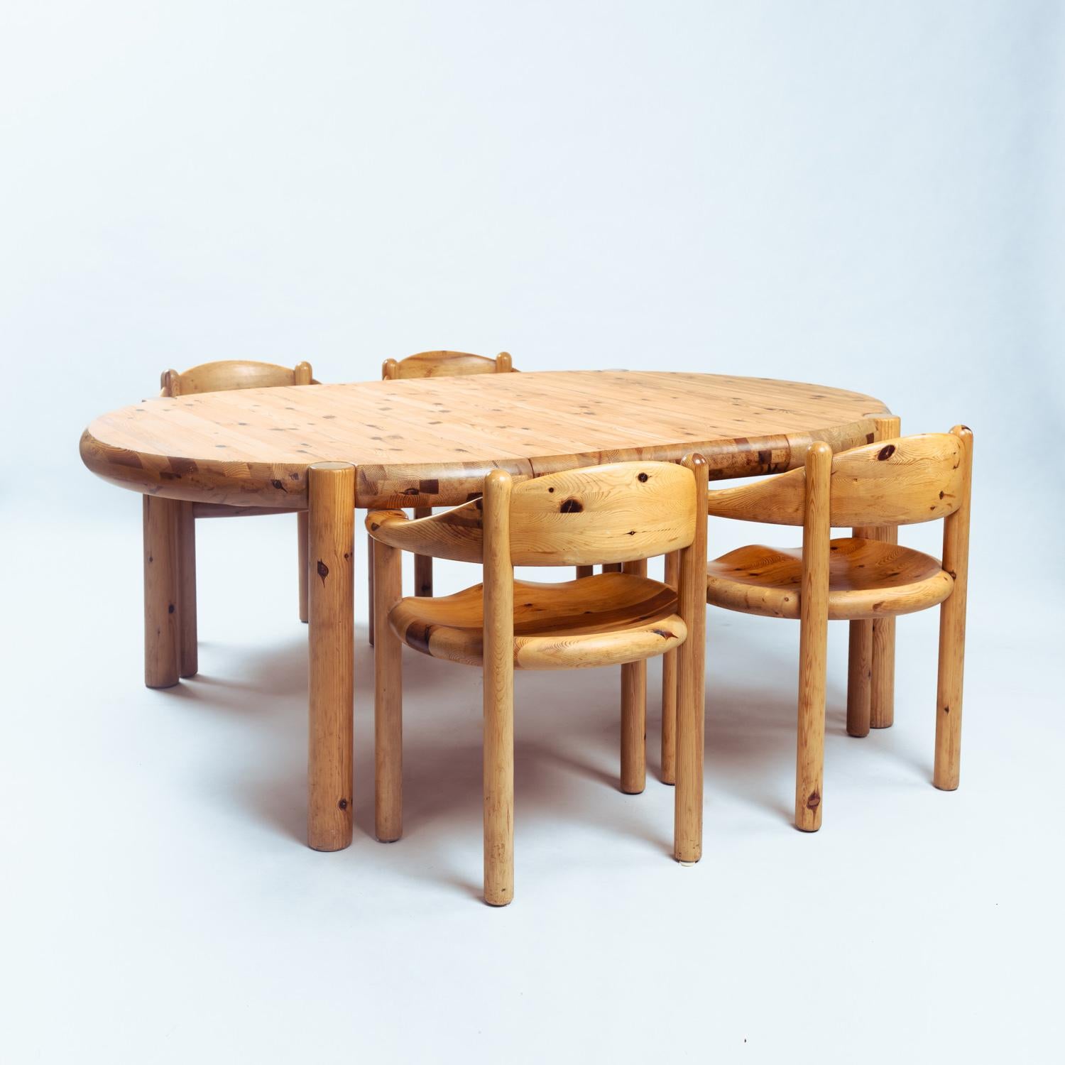 Danish Dining Room Set by Rainer Daumiller for Hirtshals Sawmill, 1970s, Set of 5