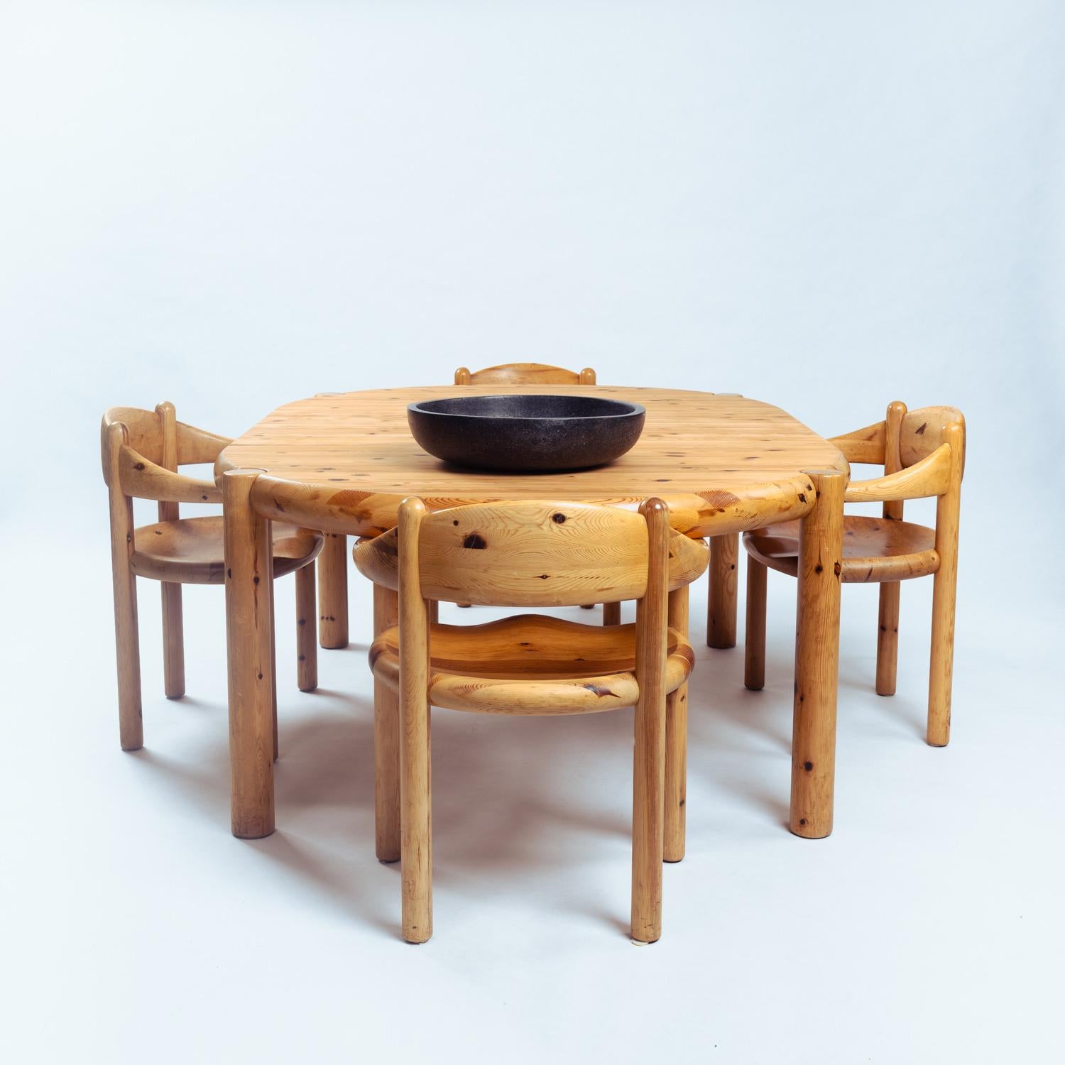 Dining Room Set by Rainer Daumiller for Hirtshals Sawmill, 1970s, Set of 5 In Good Condition In Zevenaar, NL