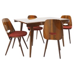 Dining Room Set Chairs and Dining Table, Tatra Pravenec, 1960s