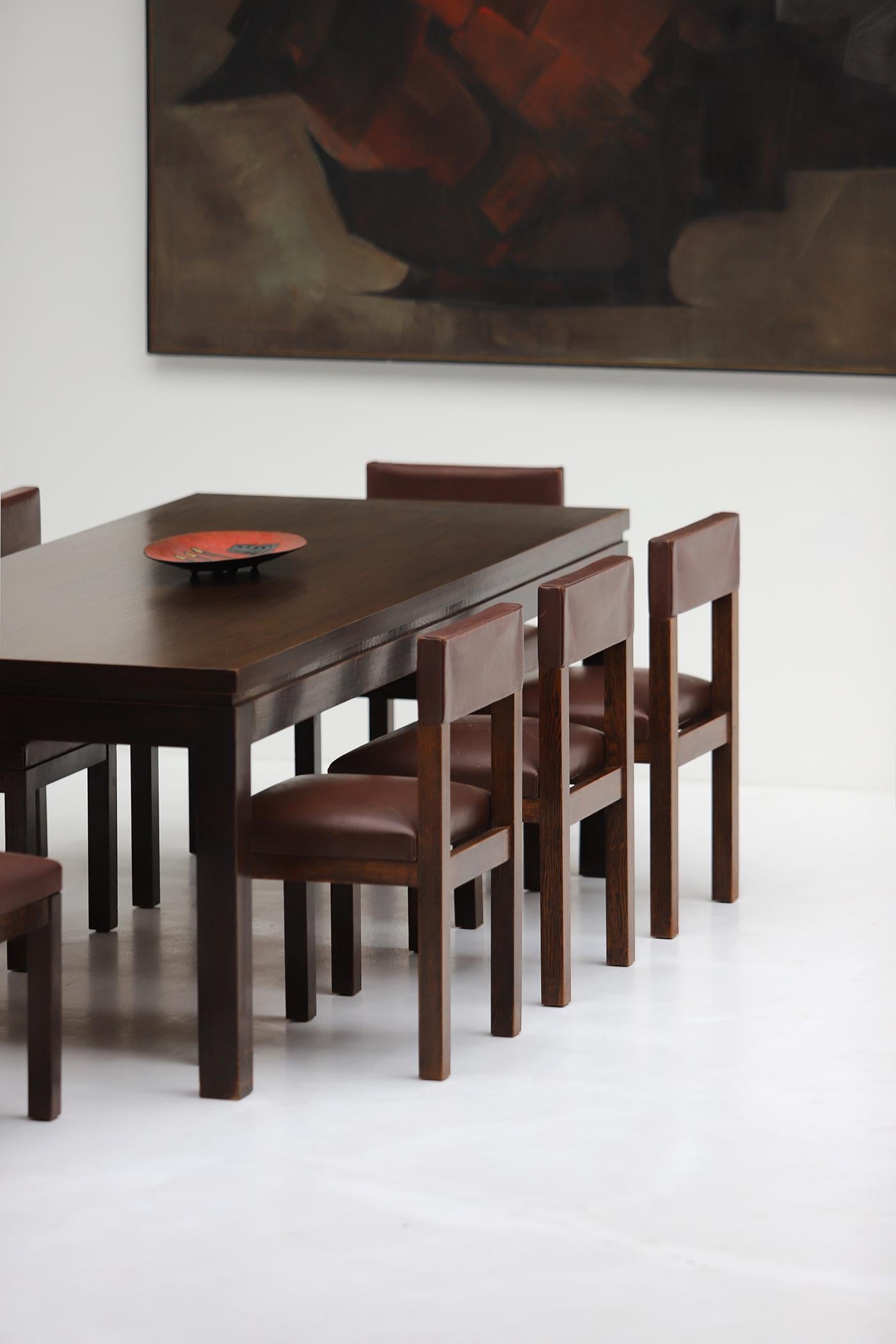 dining room set designed by Emiel Veranneman, admired by Victor Vasarely 1960 In Fair Condition In Antwerpen, Antwerp