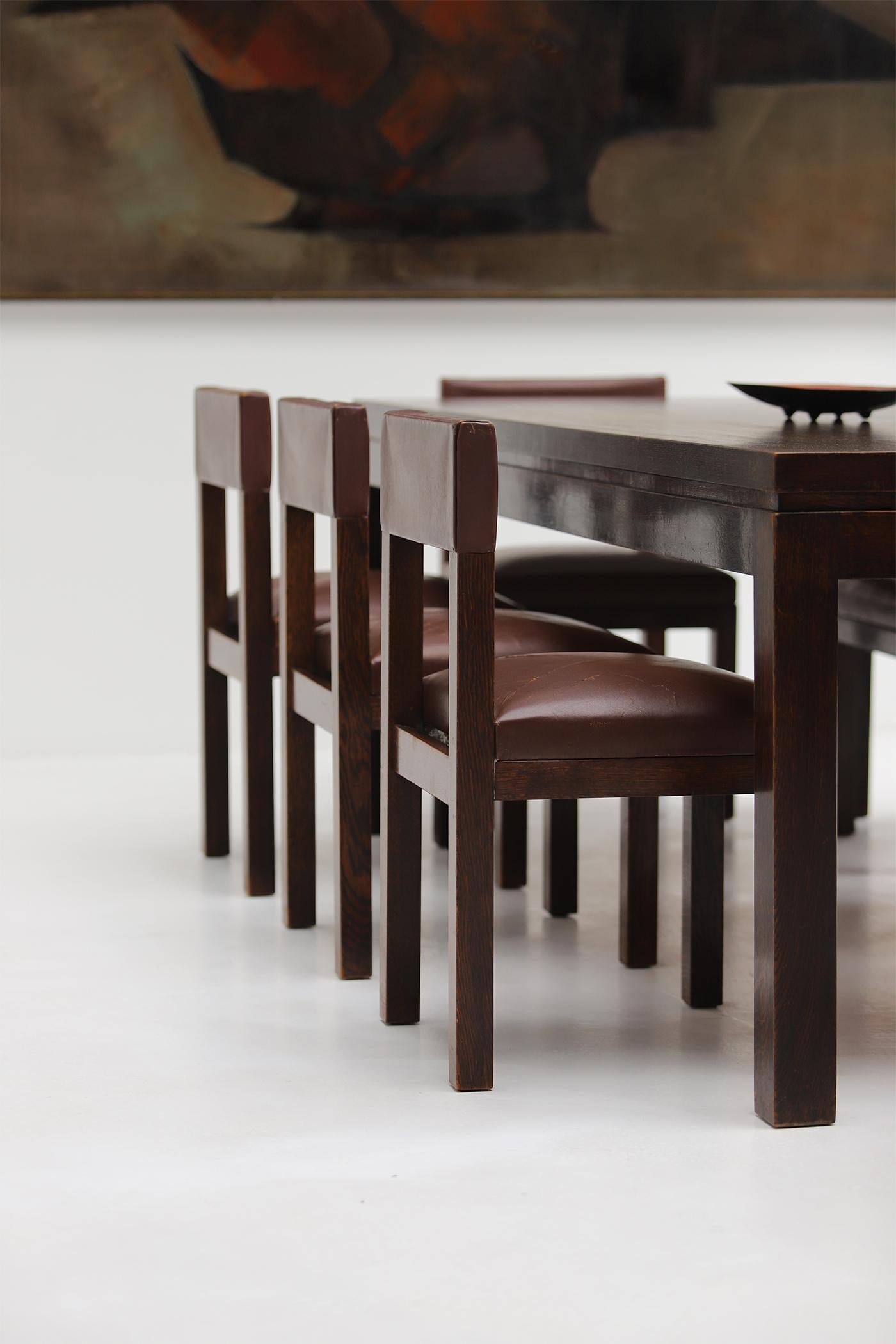 dining room set designed by Emiel Veranneman, admired by Victor Vasarely 1960 2