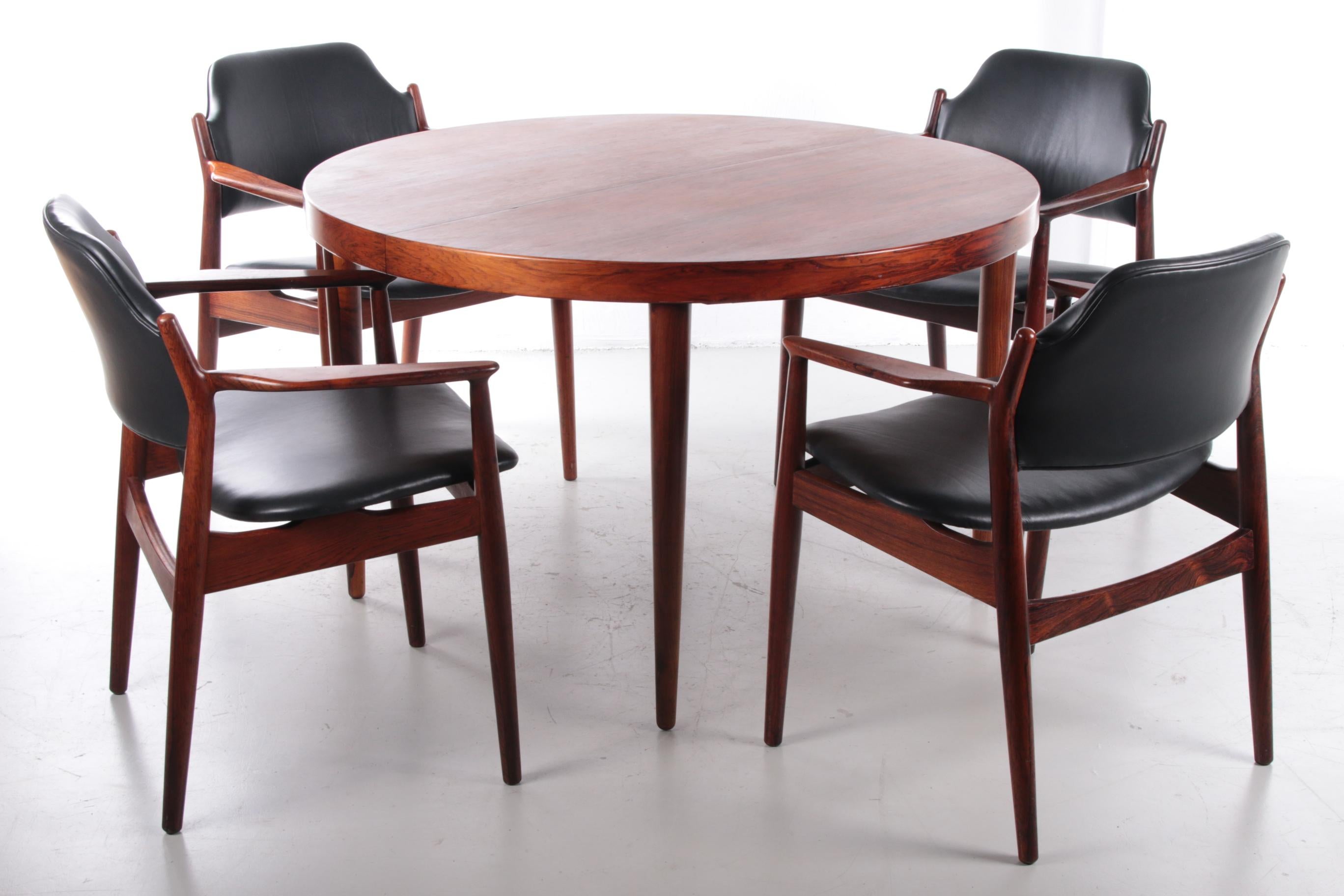 Esszimmer-Set Esstisch mit Stühlen von Arne Vodder von Sibast, 1960er Jahre (Moderne der Mitte des Jahrhunderts) im Angebot