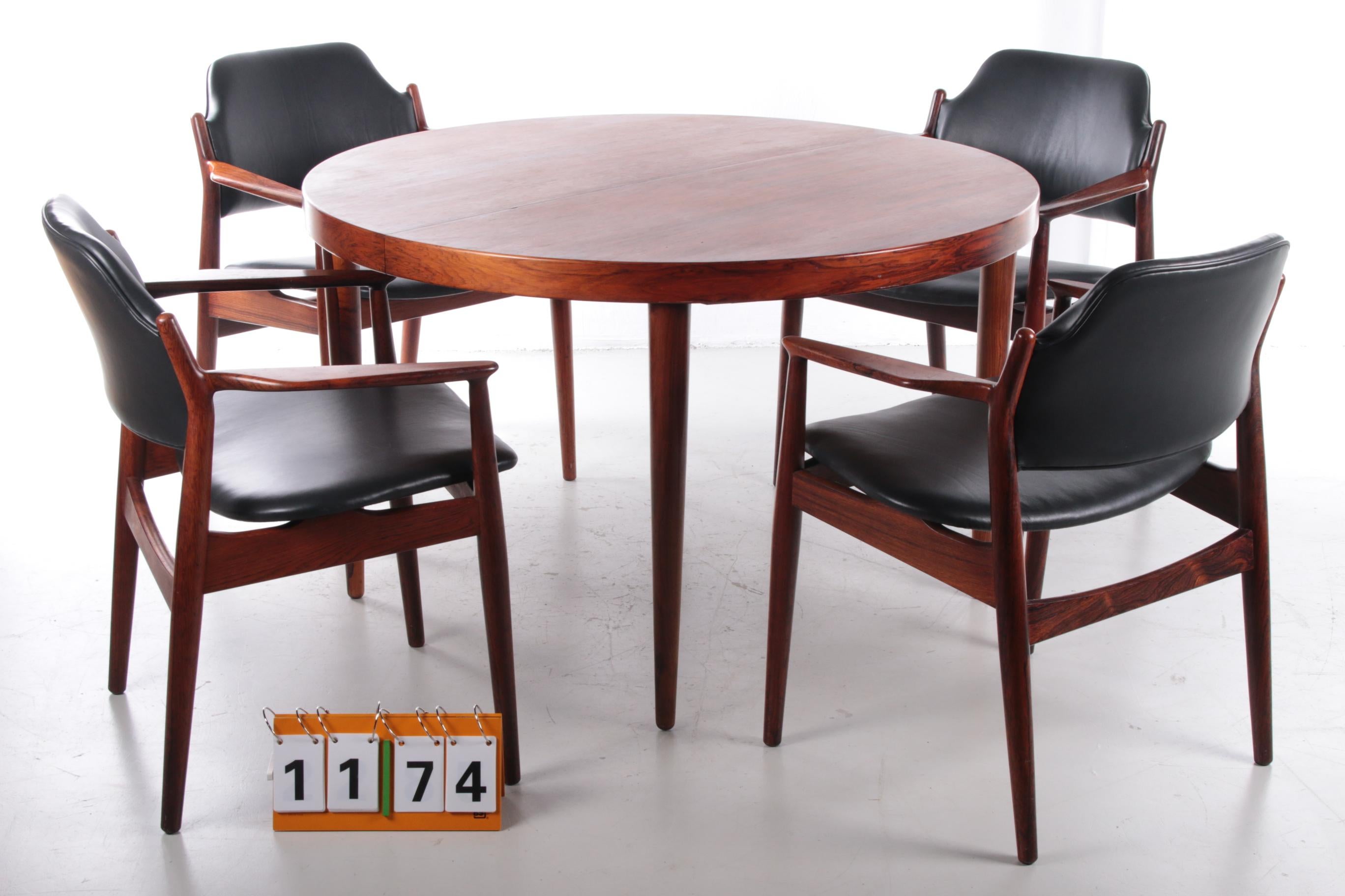 Esszimmer-Set Esstisch mit Stühlen von Arne Vodder von Sibast, 1960er Jahre (Dänisch) im Angebot