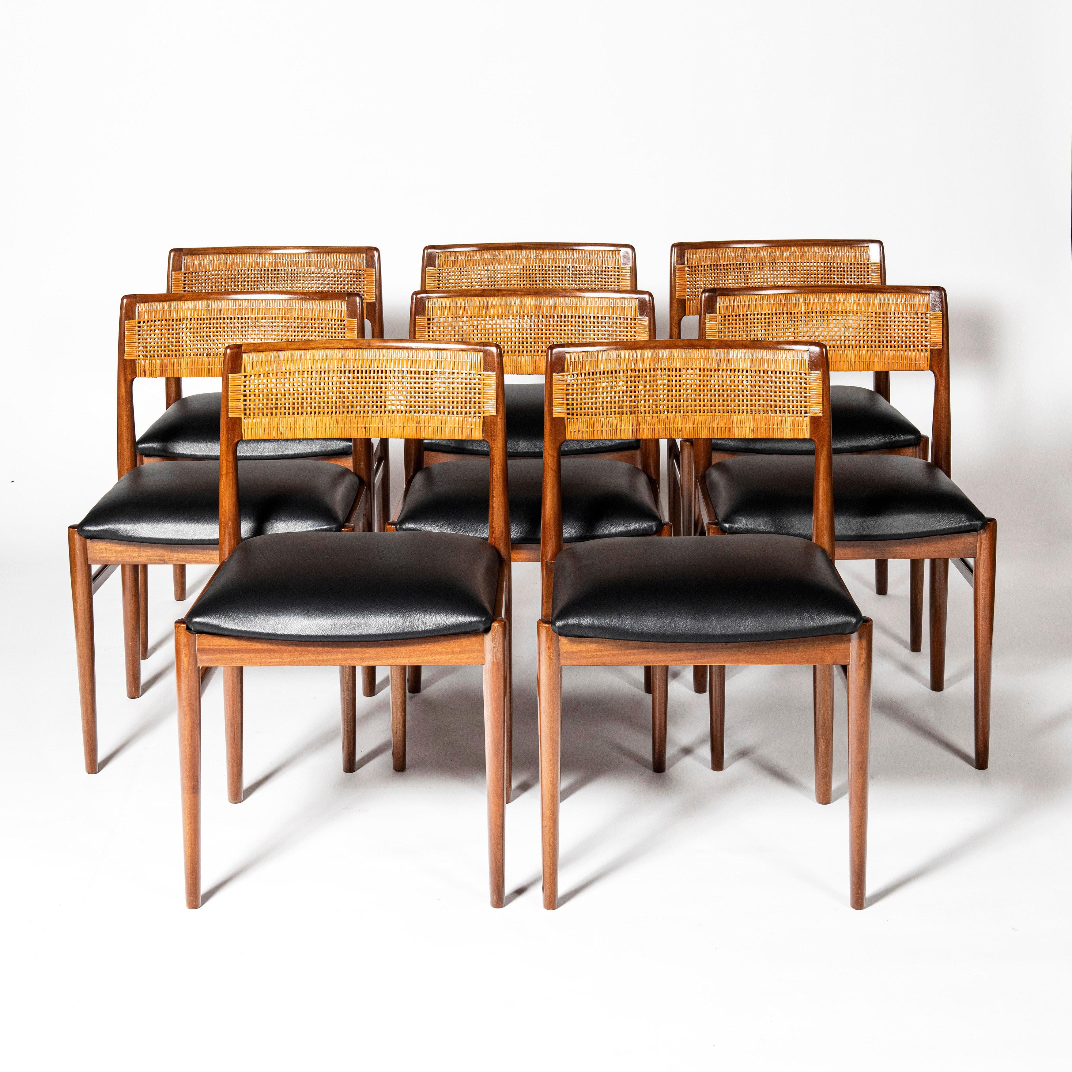 Mid-Century Modern Dining Room Set for 8 People Attributed to Erik Worts, Denmark, circa, 1960