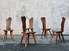 Dining room set in solid olive wood by Tony McBain