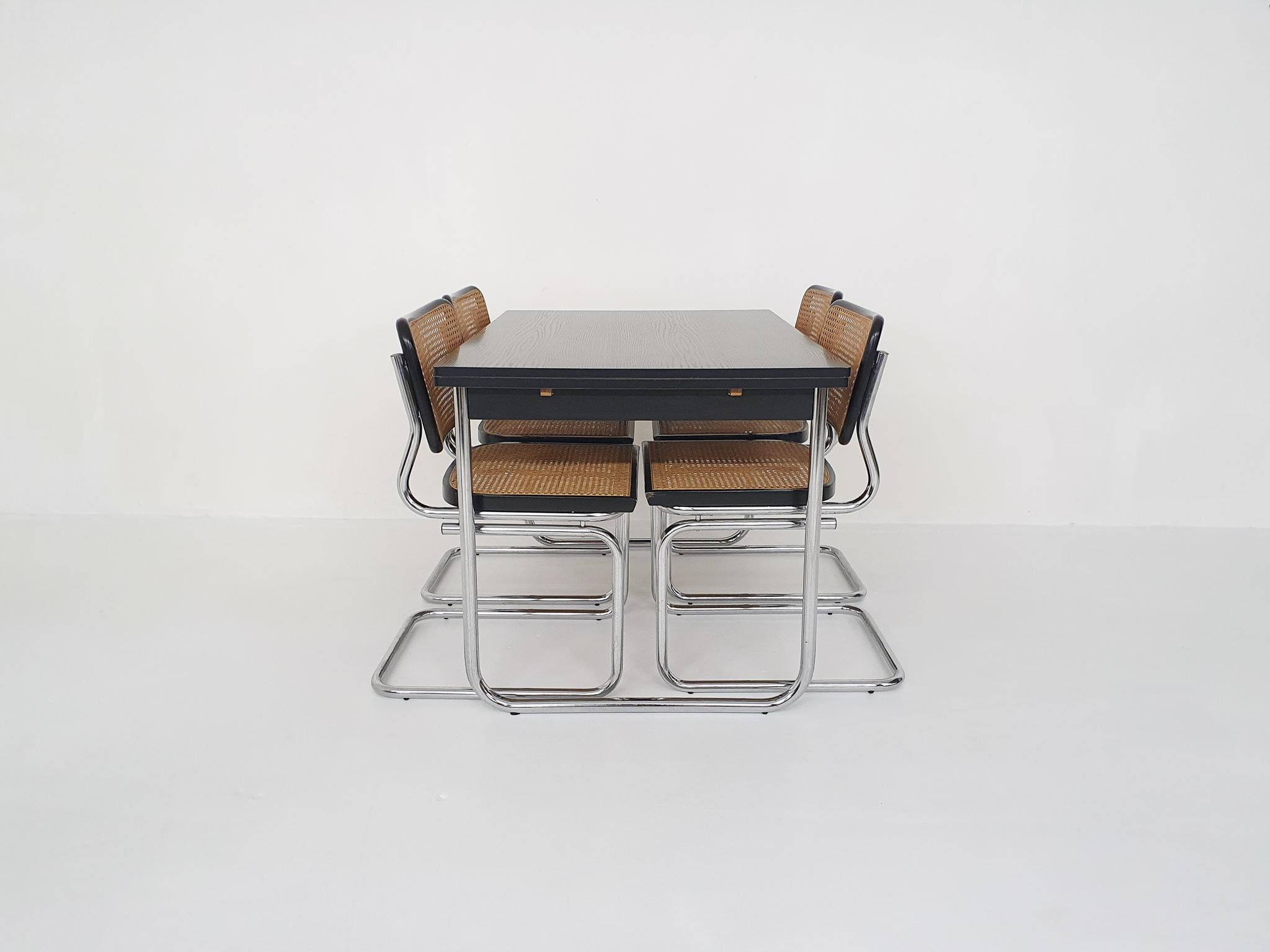 Late 20th Century Dining Room Set in the Style of Marcel Breuer for Thonet, 1980's