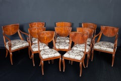 Dining Room Set of Eight Italian Chairs and a Pair of Armchairs, 1790
