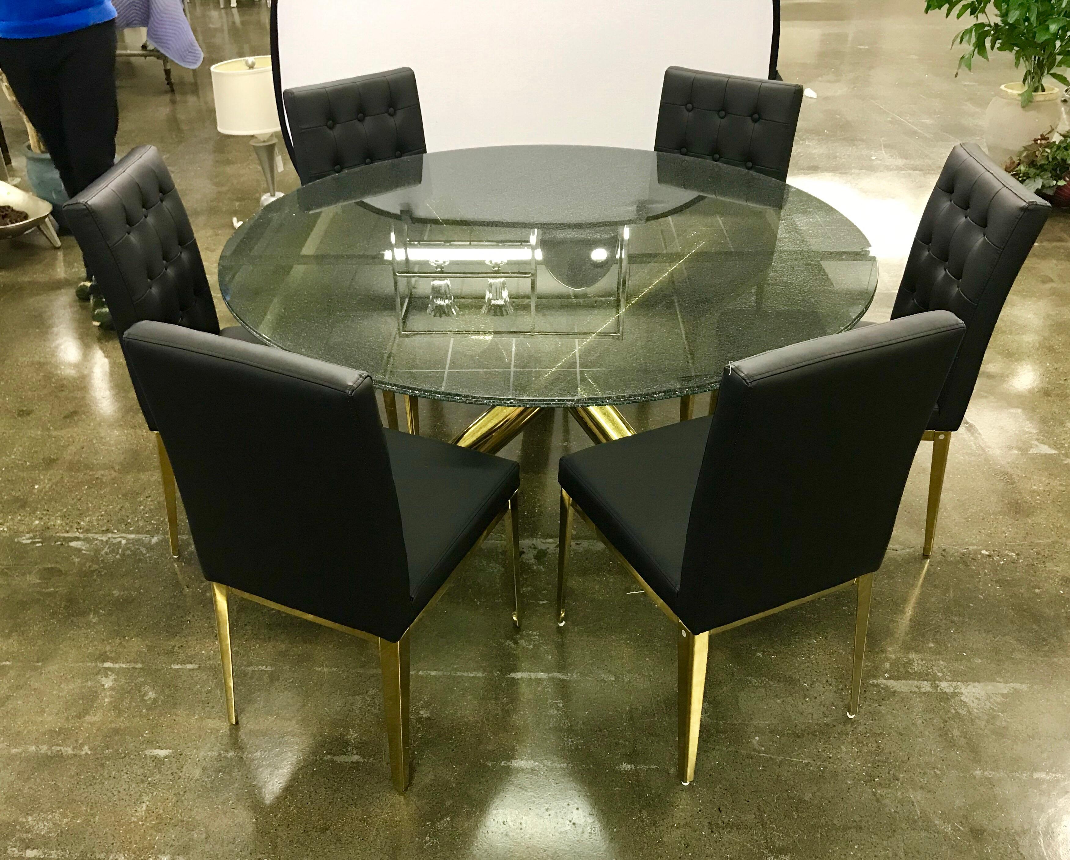 round glass dining table set for 6
