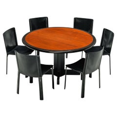 Dining Room Set with Willy Rizzo Chairs and Miguel Milá Dining Table 