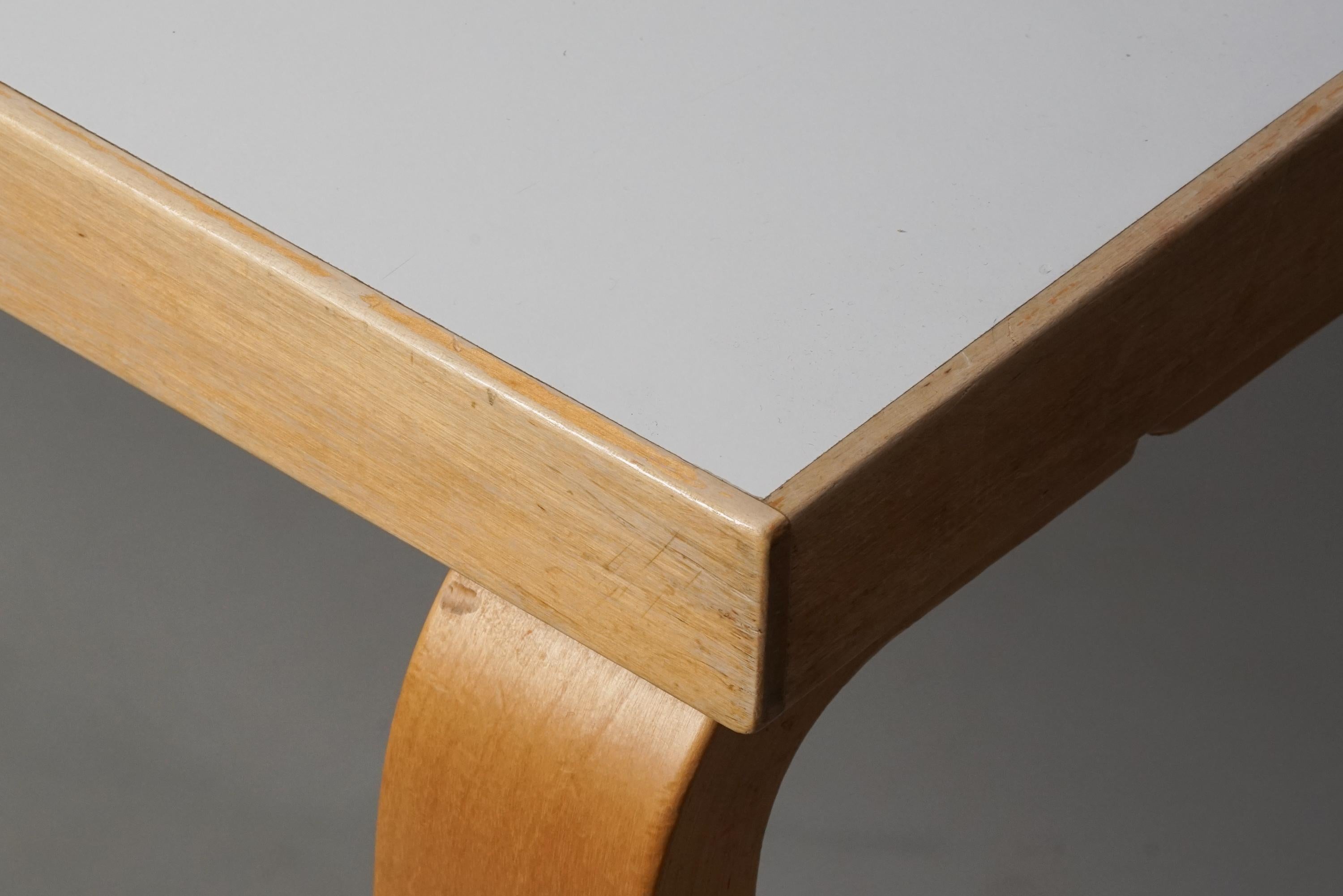 Finnish Dining Room Table, Alvar Aalto, Oy Huonekalu- ja Rakennustyötehdas Ab, 1950s