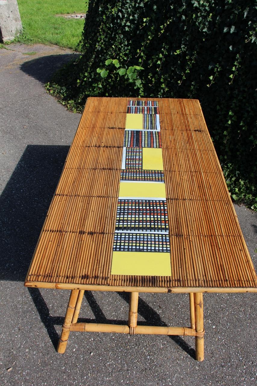 Bohémien Dining Room Table By Audoux Minnet And Roger Capron in vendita