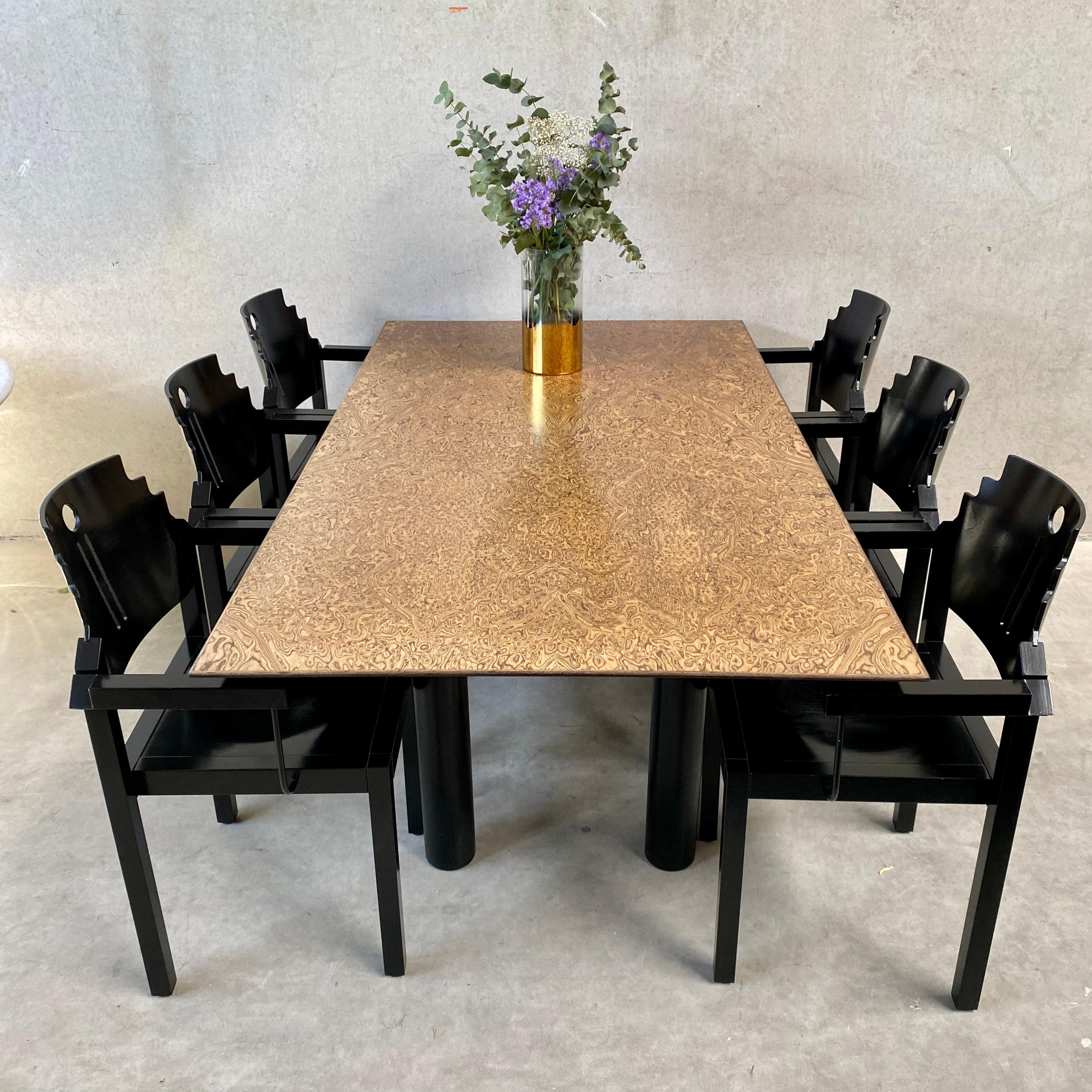 Art Deco Dining room table by Hans Eichenberger for Röthlisberger, Switzerland 1980s