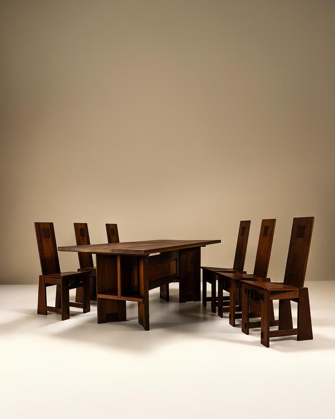 Mesa de comedor al estilo de Giuseppe Rivadossi, Italia en Bueno estado para la venta en Hellouw, NL