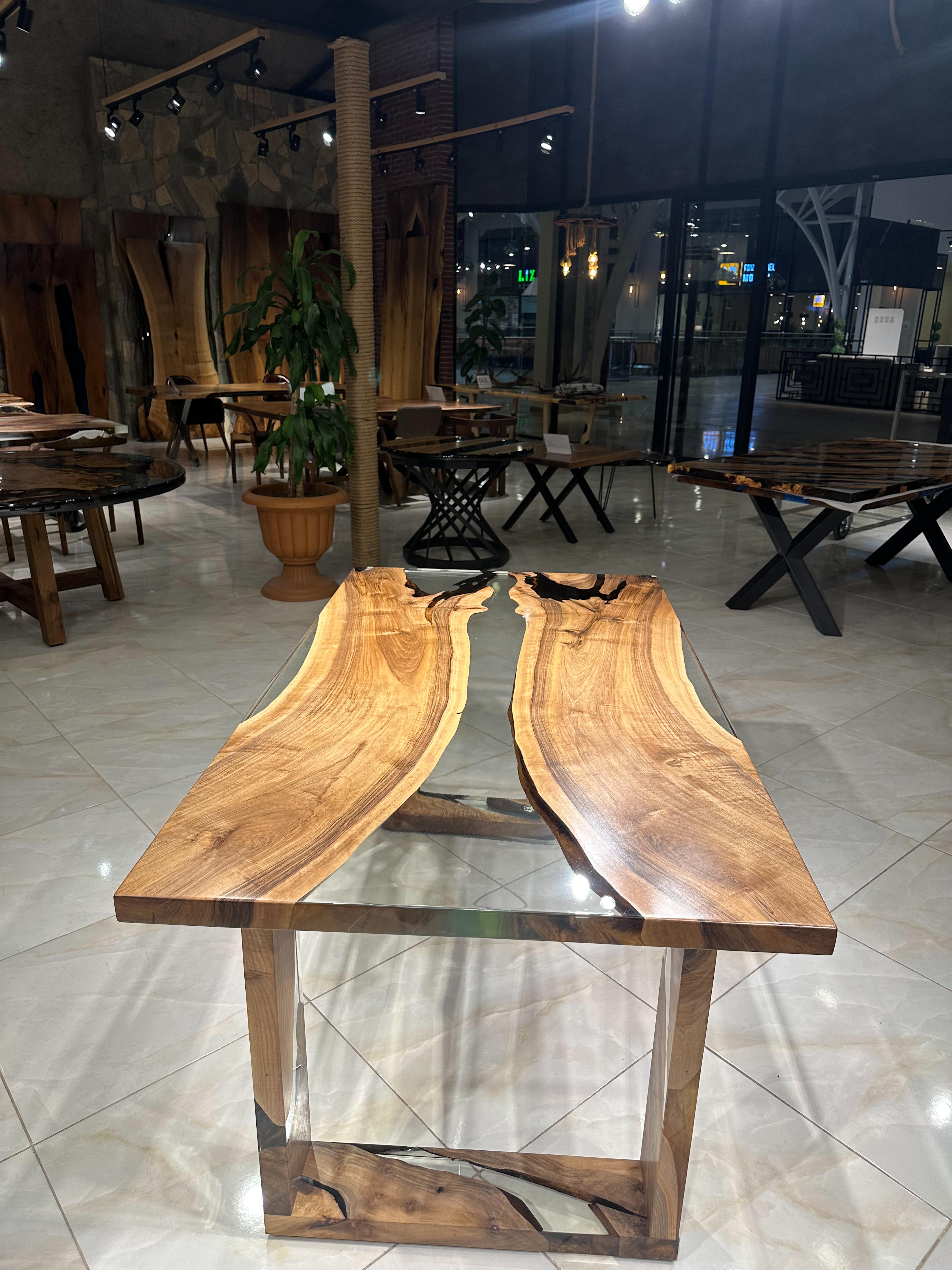 Dining Room Epoxy Wood Table - Custom Furniture - Design Table In condizioni Nuovo in vendita a İnegöl, TR