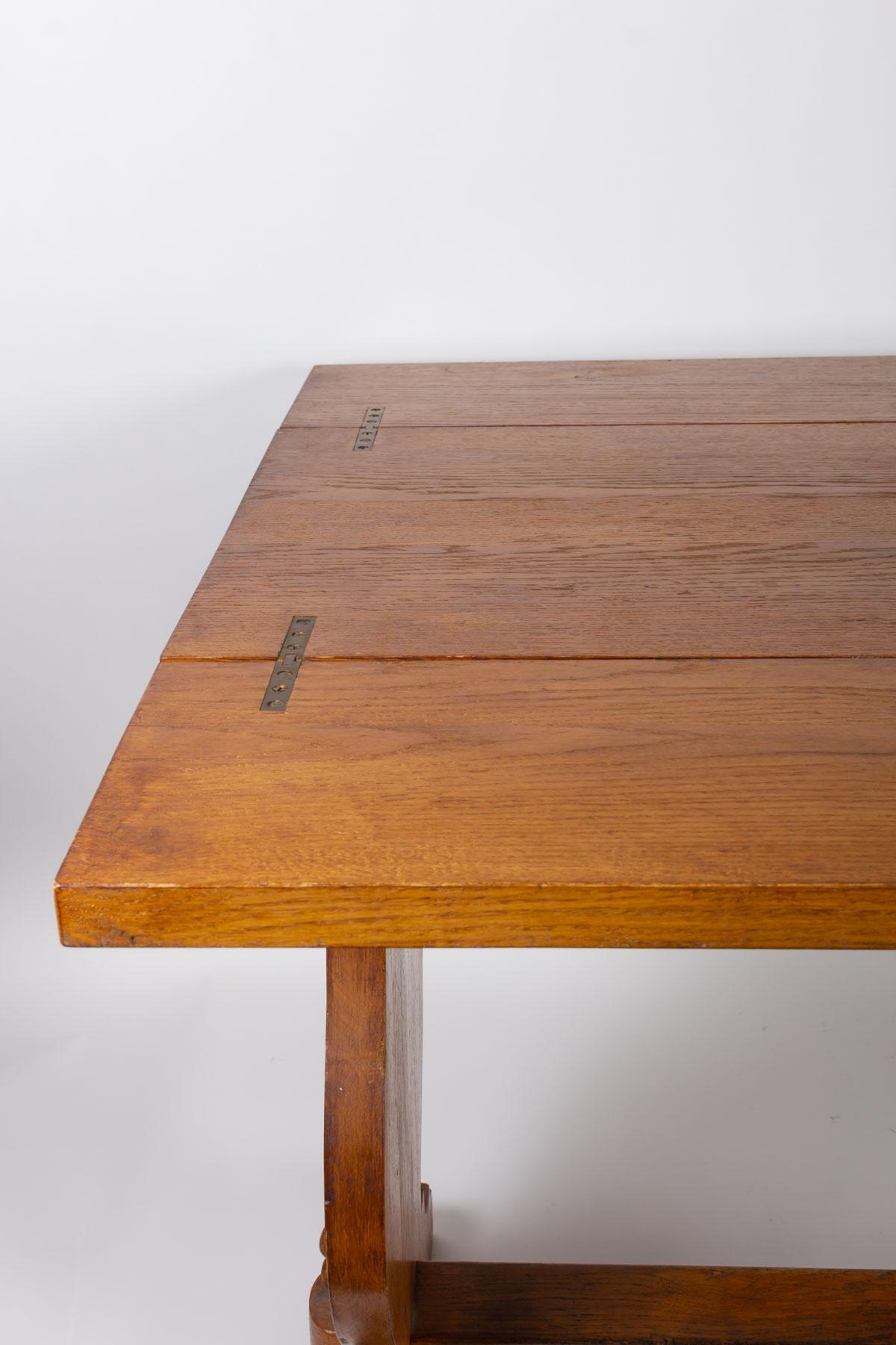 Mid-Century Modern Table de salle à manger:: Robert Guillerme & Jacques Chambron:: 1960 en vente