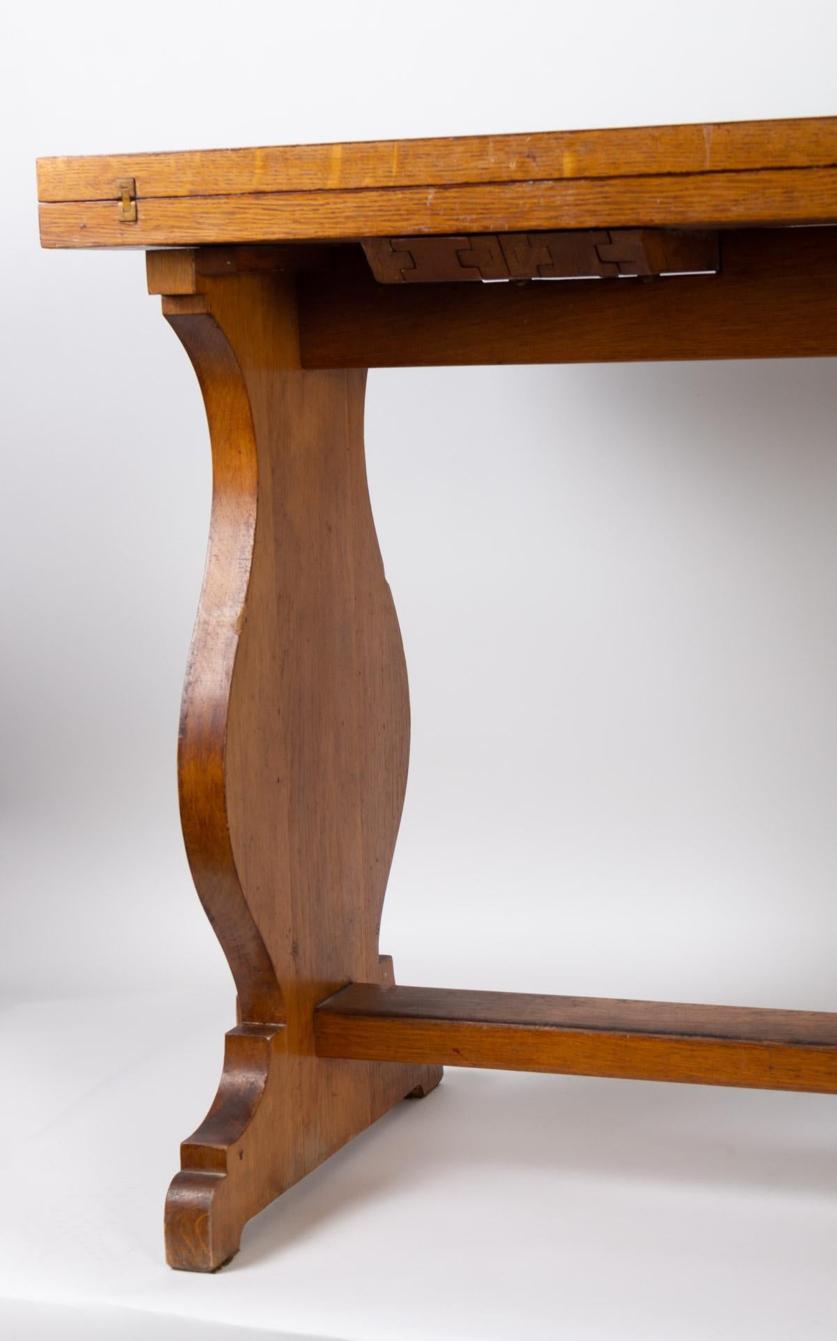 Chêne Table de salle à manger:: Robert Guillerme & Jacques Chambron:: 1960 en vente