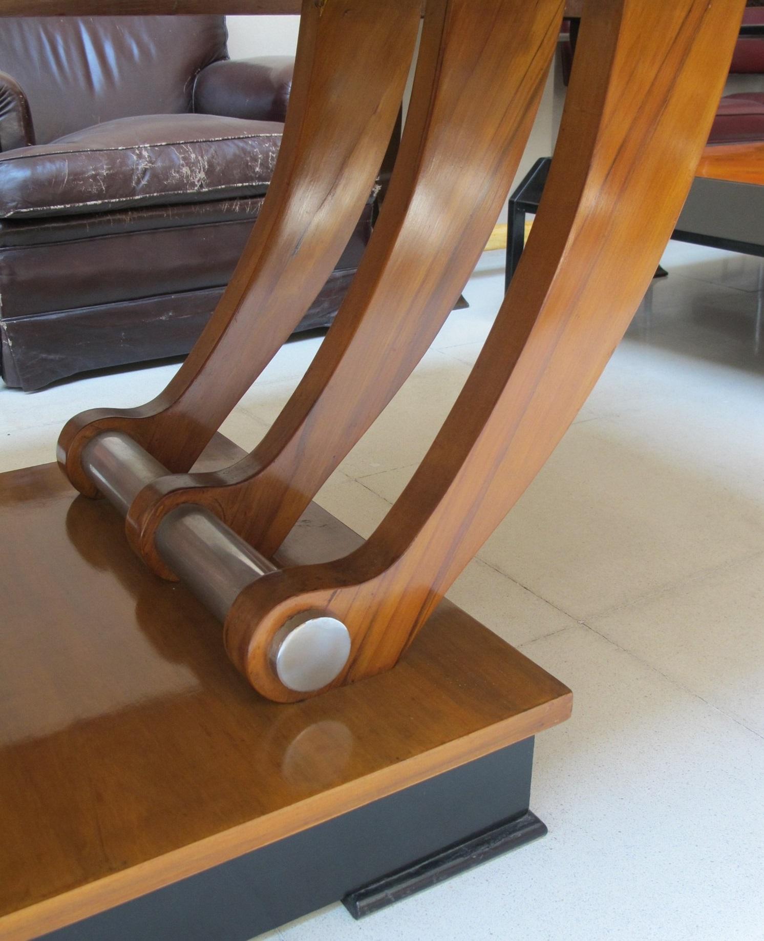 French Dining Room Table, Style, Art Deco, 1920 '12 People', Material, Wood For Sale