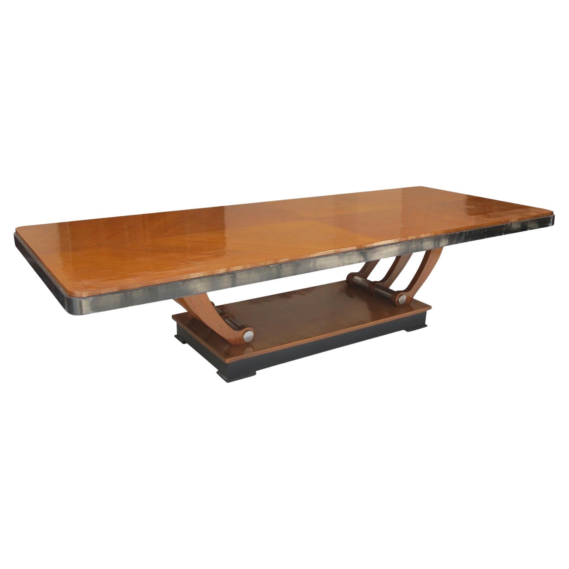 Table de salle à manger, style Art Déco, 1920, 12 personnes, matériau, bois en vente