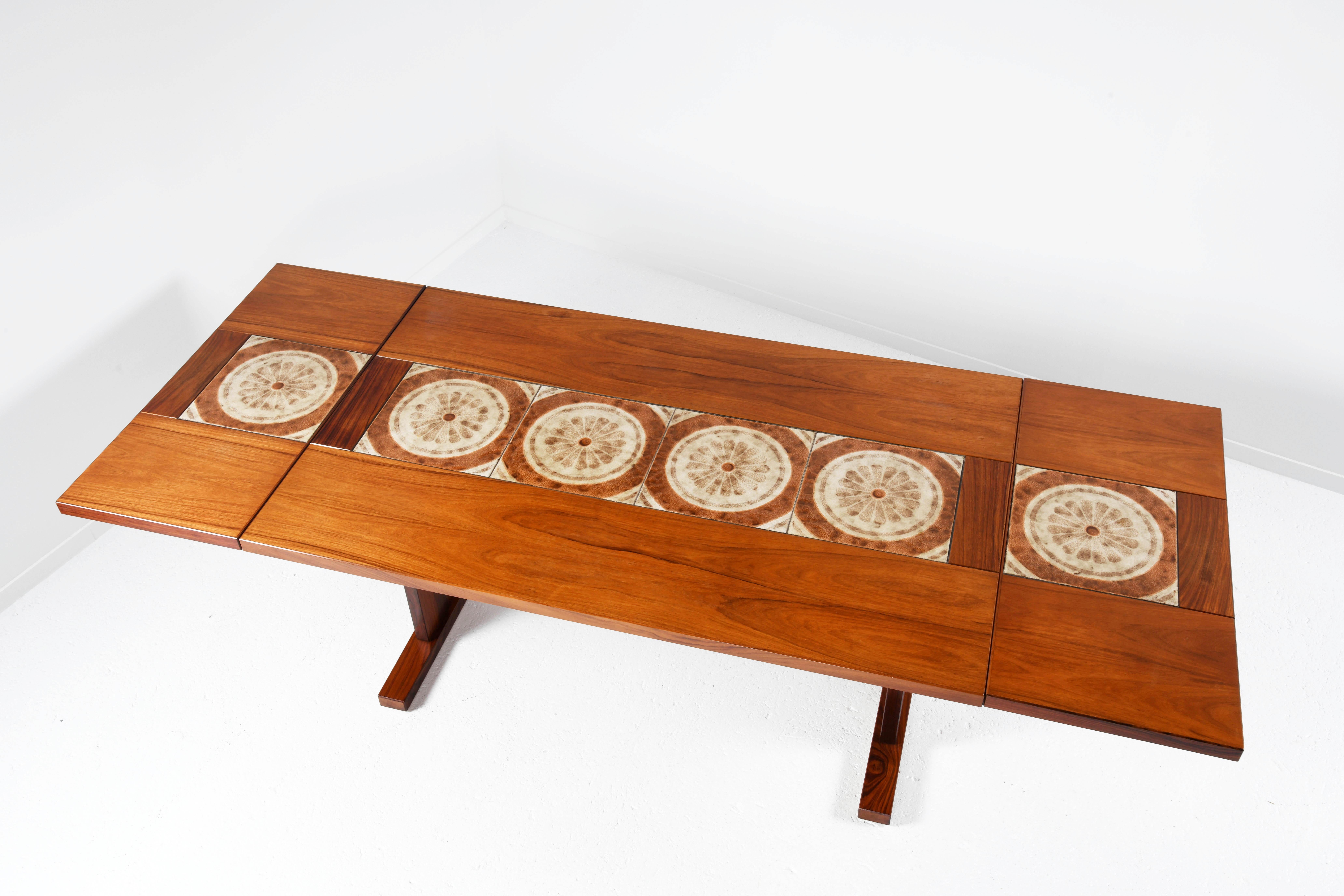 Mid-20th Century Dining room table with ceramics edited by Gangso Møbler Denmark in the 60's