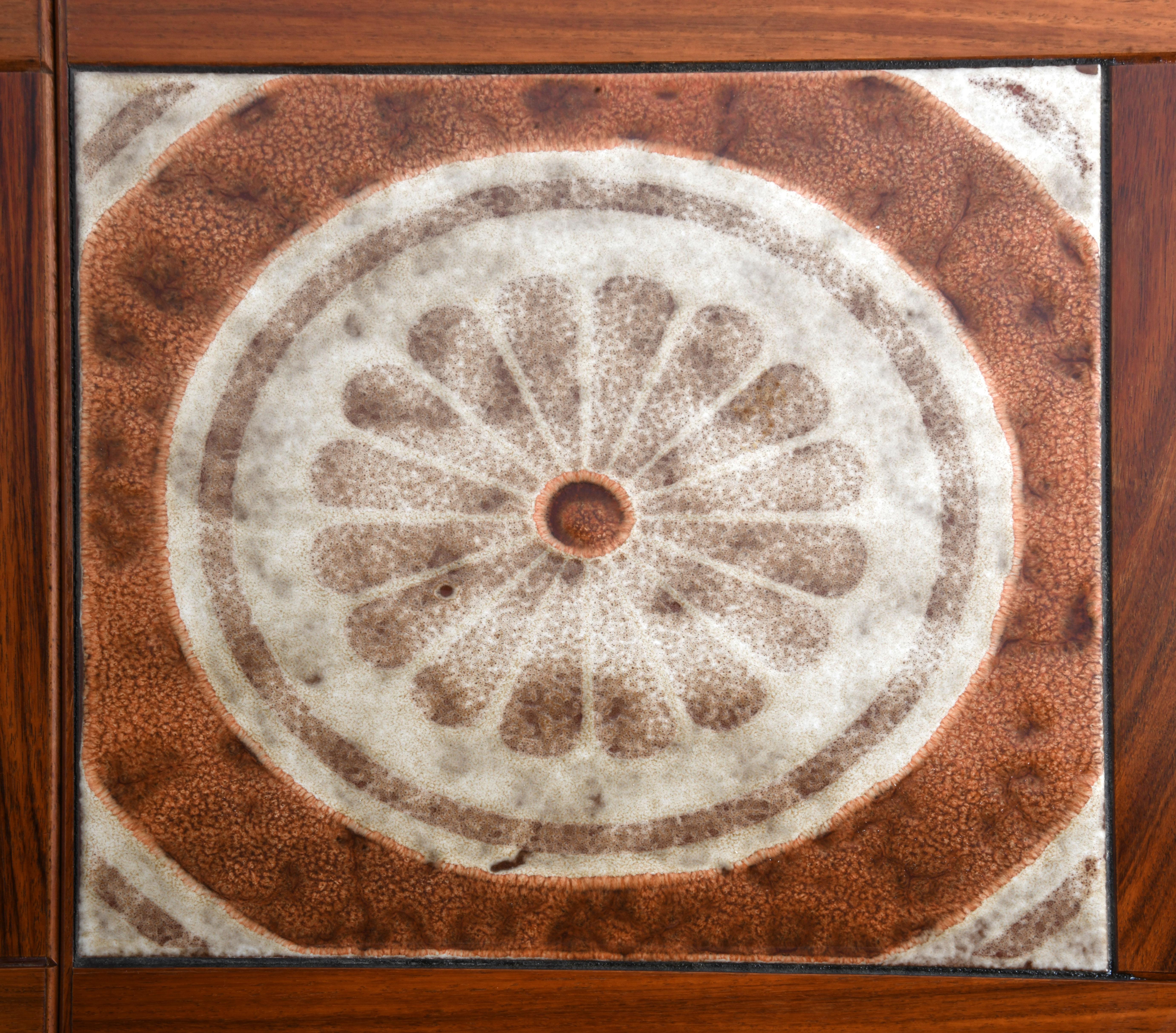 Dining room table with ceramics edited by Gangso Møbler Denmark in the 60's 2