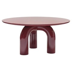Runder Esstisch Mogg ELEPHANTE - Ø 140 cm 55.12 inch - Bordeaux Lackiert