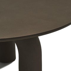 Dining round table Mogg ELEPHANTE – Ø 160 cm 63 inch - Black Hand-Spatulated
