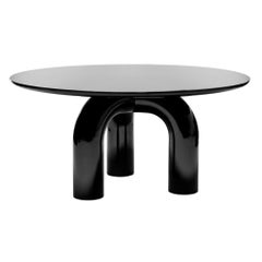 Dining round table Mogg ELEPHANTE – Ø 160 cm 63 inch - Black Lacquered