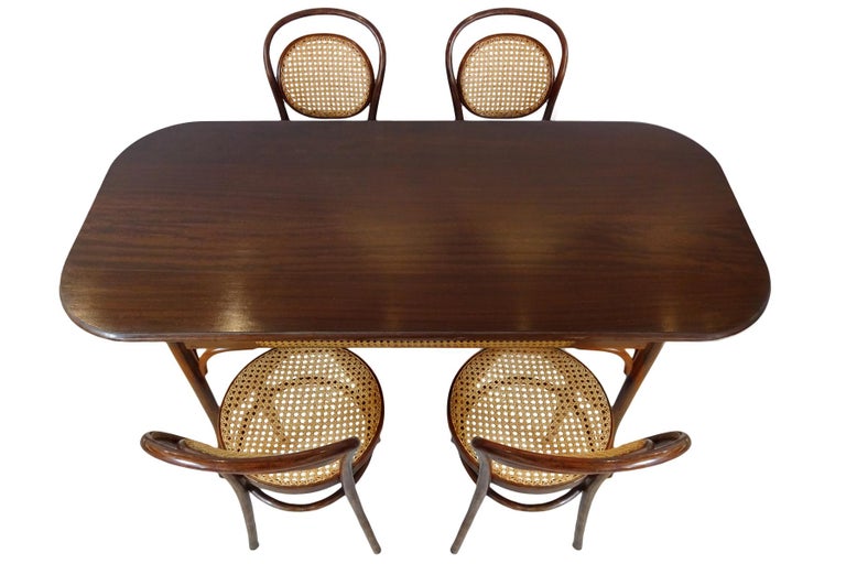 Dining set Antique Michael Designed No.11 Chairs and matching